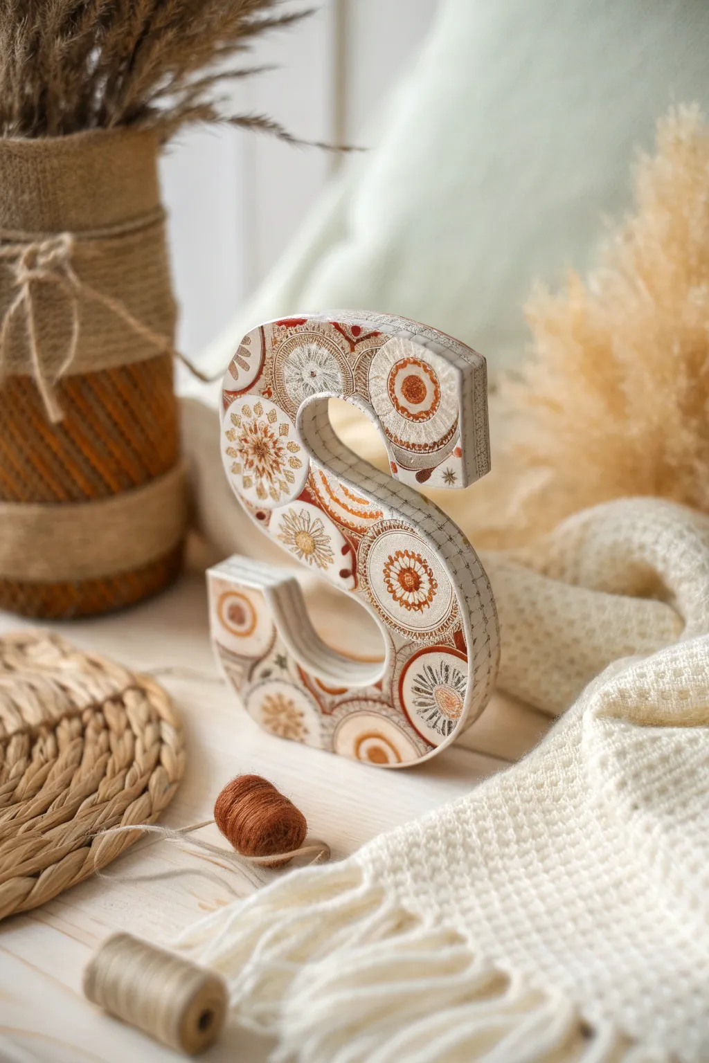Embrace creativity and sustainability with this charming letter 'S', beautifully stamped using upcycled materials. Perfect for adding a personal touch to your space!