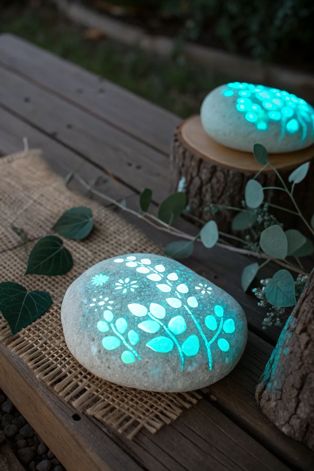 Illuminate your garden path with handcrafted glow-in-the-dark stones, blending Scandinavian simplicity with Boho charm.