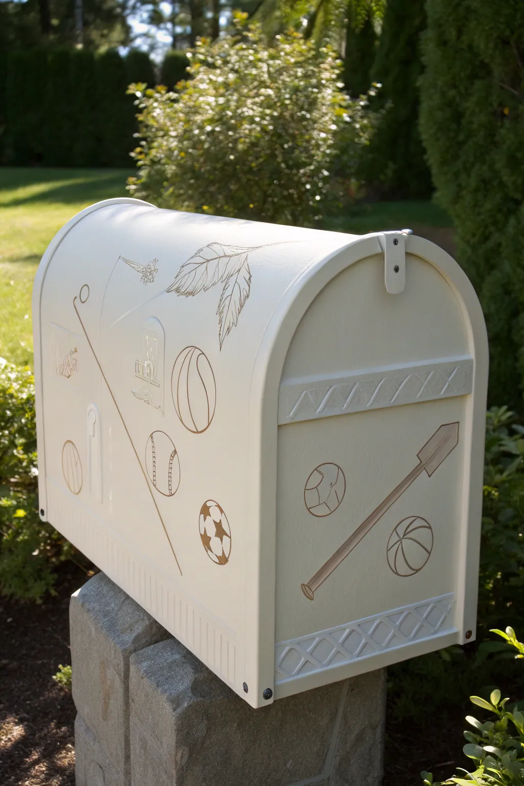 Express your love for the game with a minimalistic sports-themed mailbox that scores high on style!