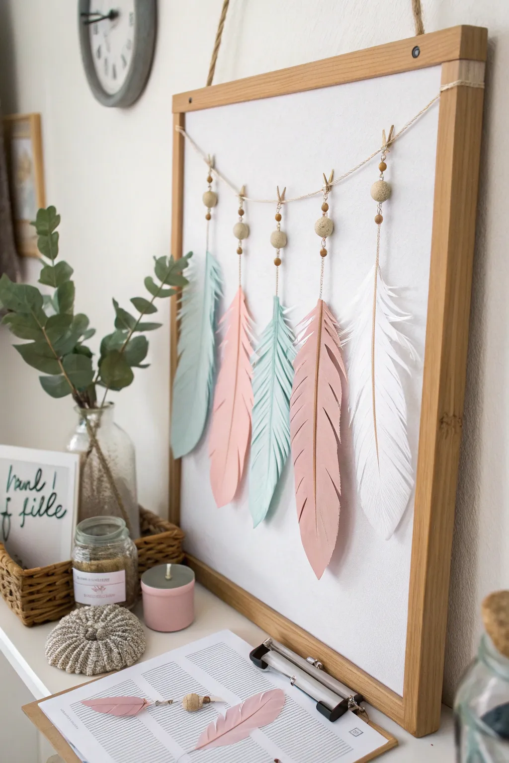 Let your dreams take flight with our Wishful Wings bulletin board—a blend of minimalist elegance and boho charm.