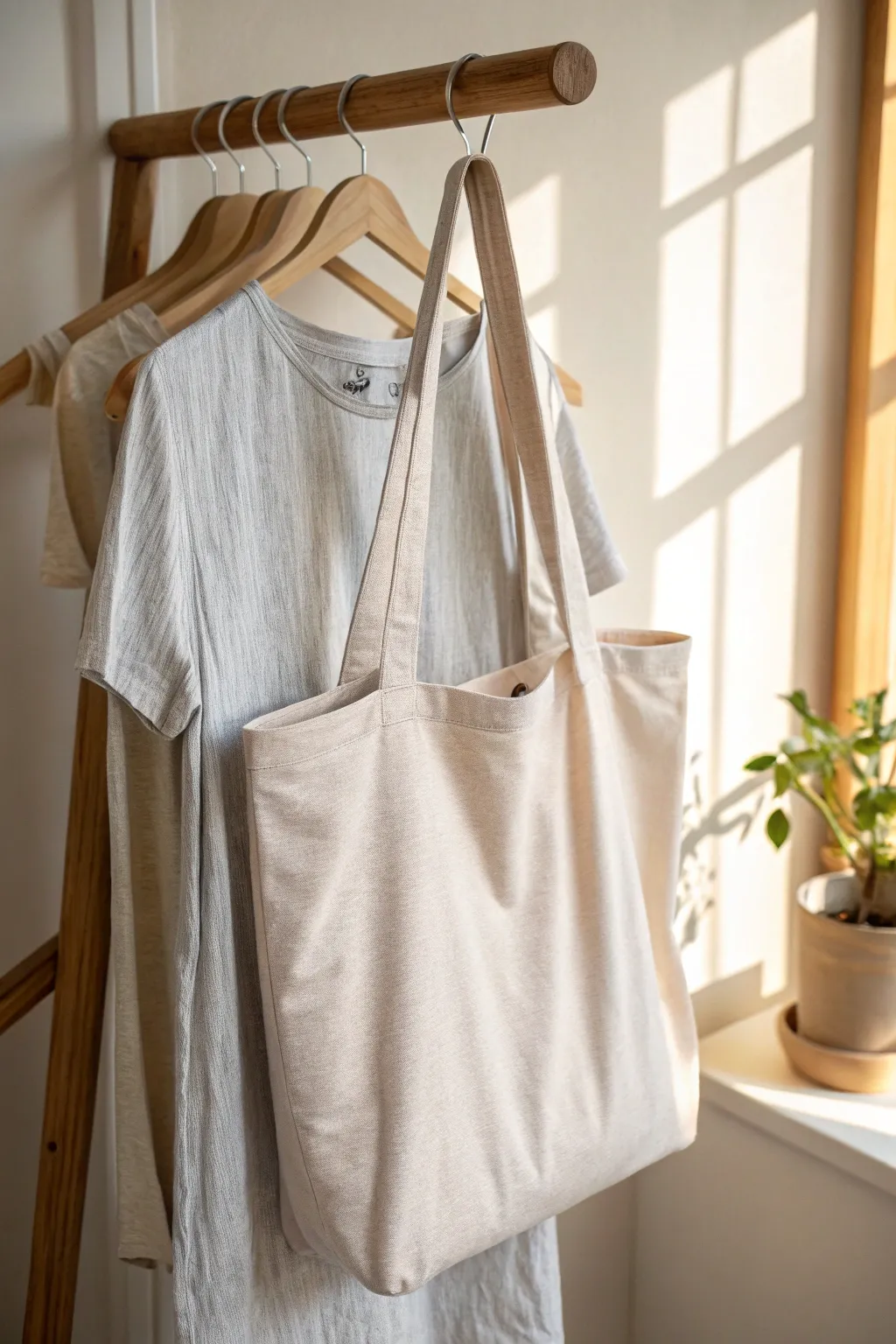 Transform your old T-shirt into a chic tote bag with a minimalist flair. Perfect for eco-conscious fashionistas!