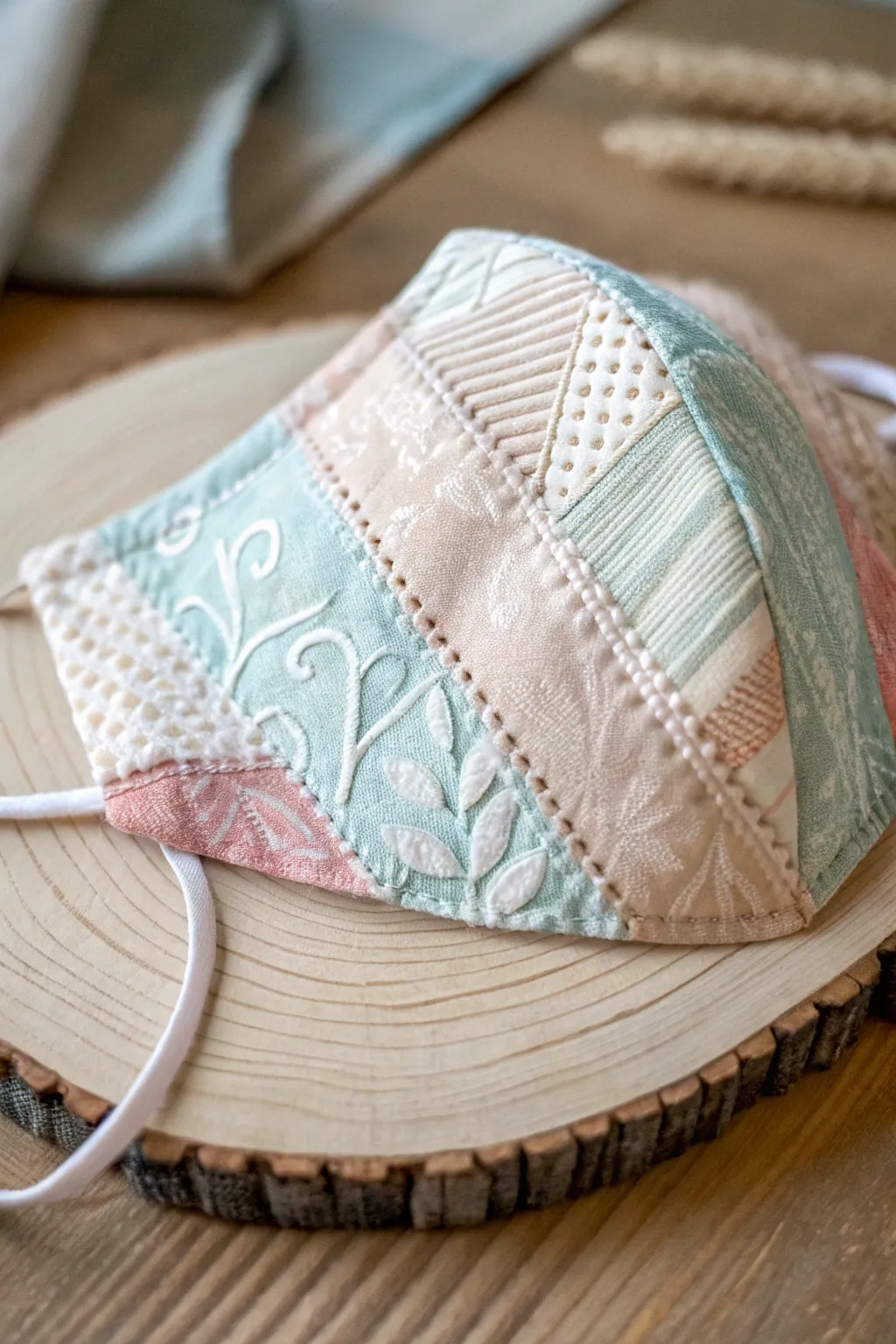 Transform fabric scraps into art with these charming upcycled masks, perfect for a touch of eco-friendly elegance.