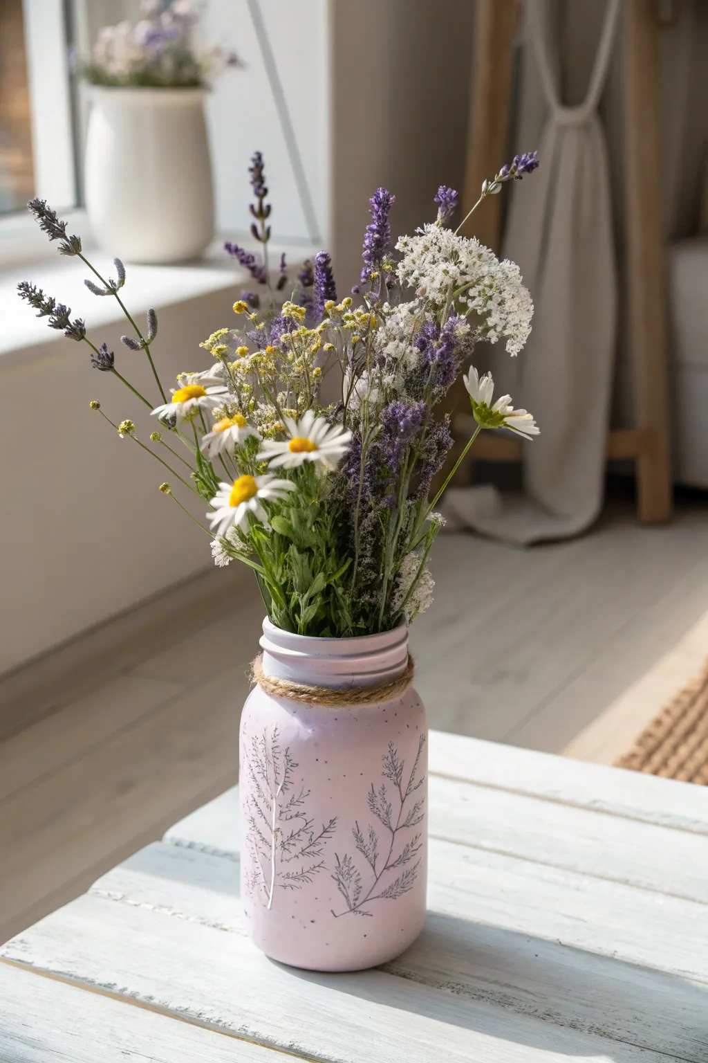 Embrace simplicity and charm with a floral mason jar masterpiece for Mother's Day.