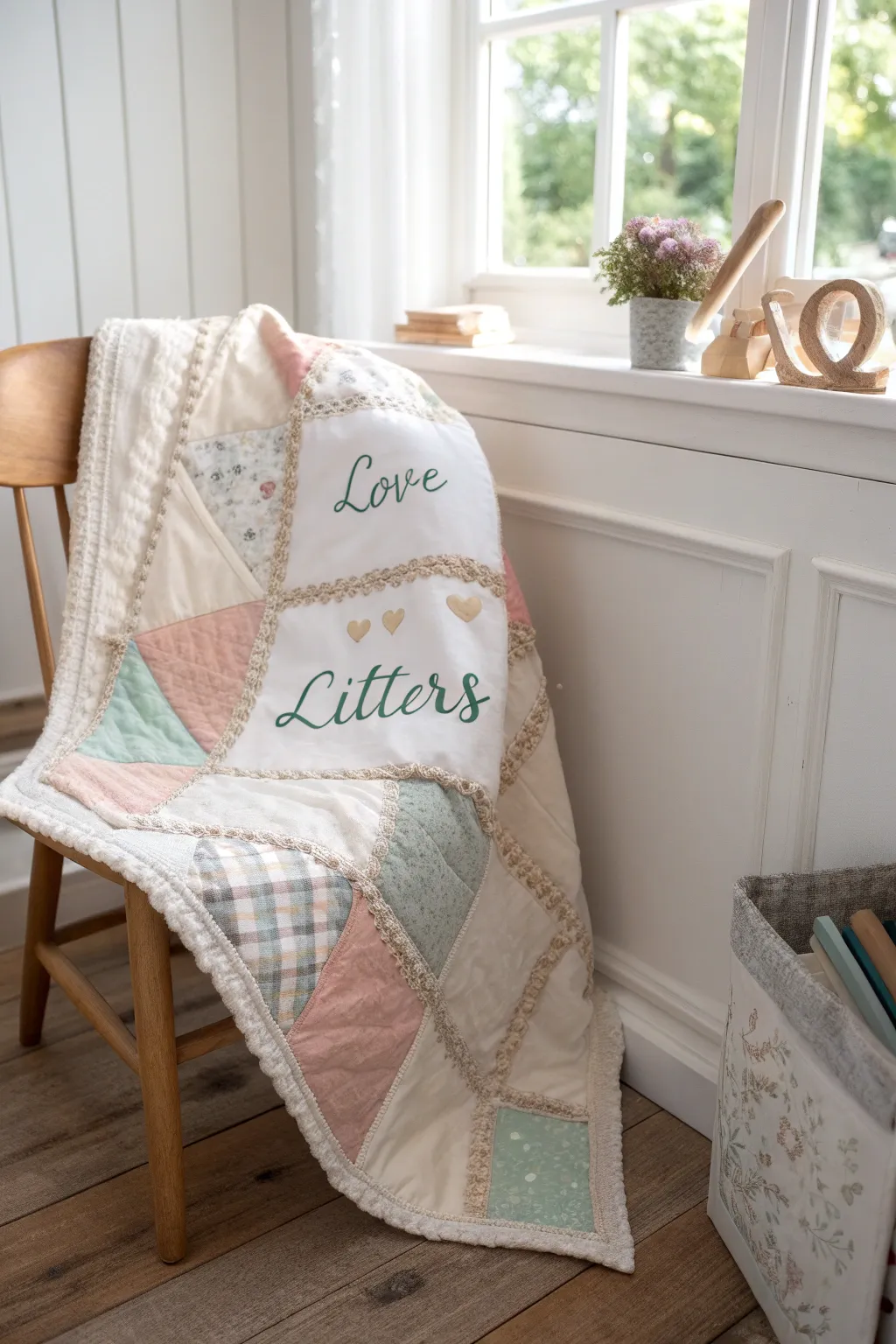 A quilt woven with love and history, each stitch a cherished memory.