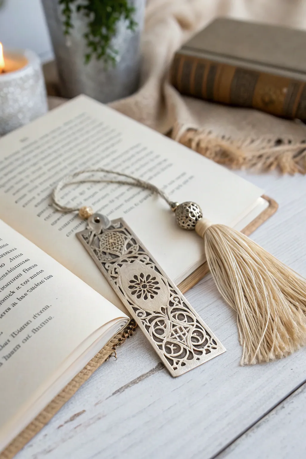 Add a touch of personal elegance to your reading with handcrafted metal bookmark charms.
