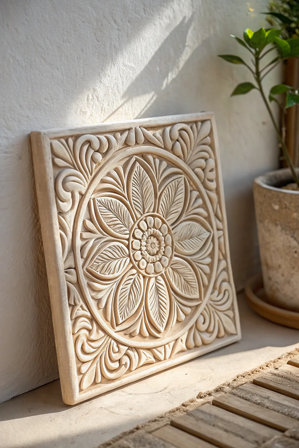 Transform your space with handcrafted elegance: modeling paste wall tiles that bring artful simplicity to your home.