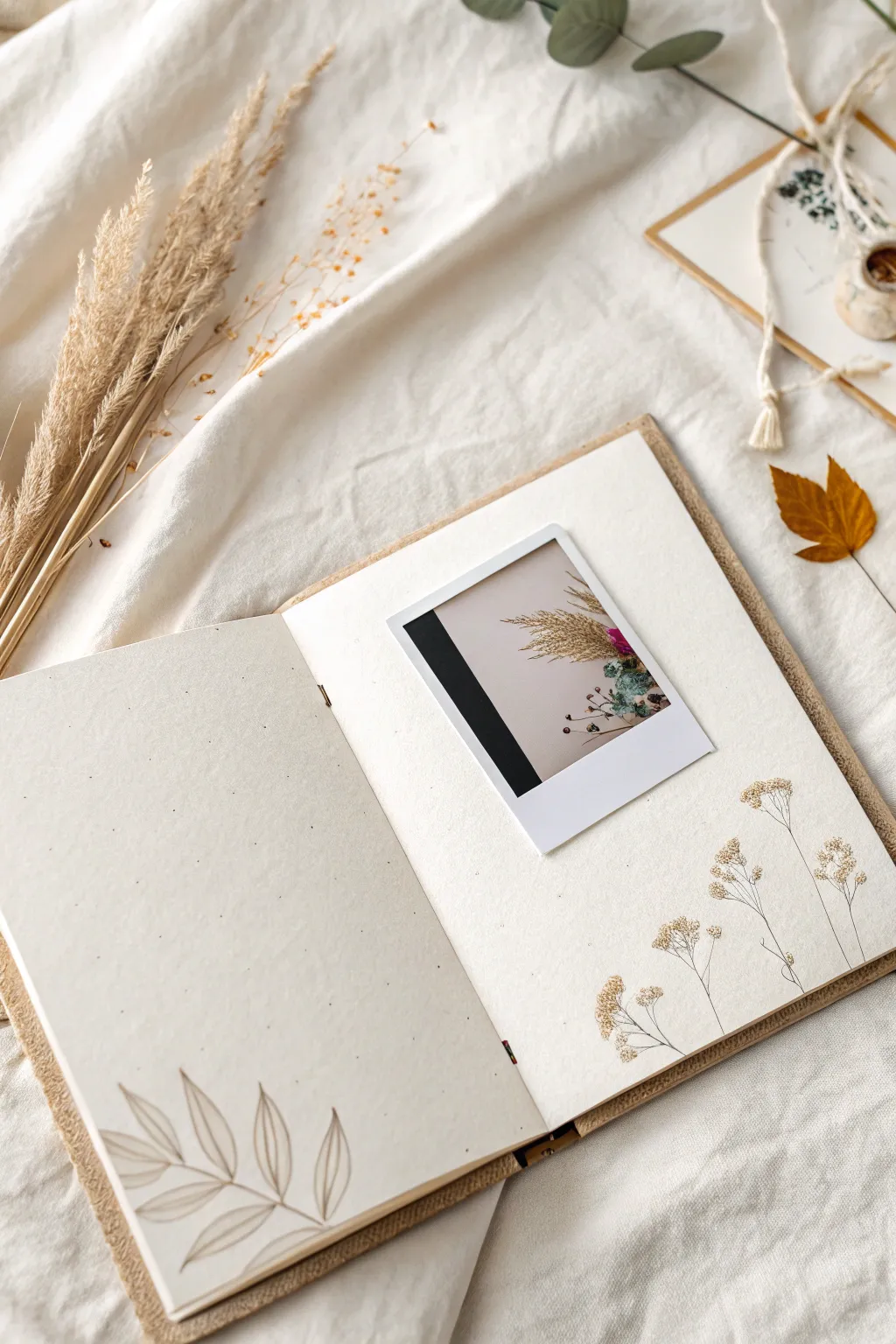 Embrace the elegance of white space in your scrapbook for a timeless, minimalist charm.