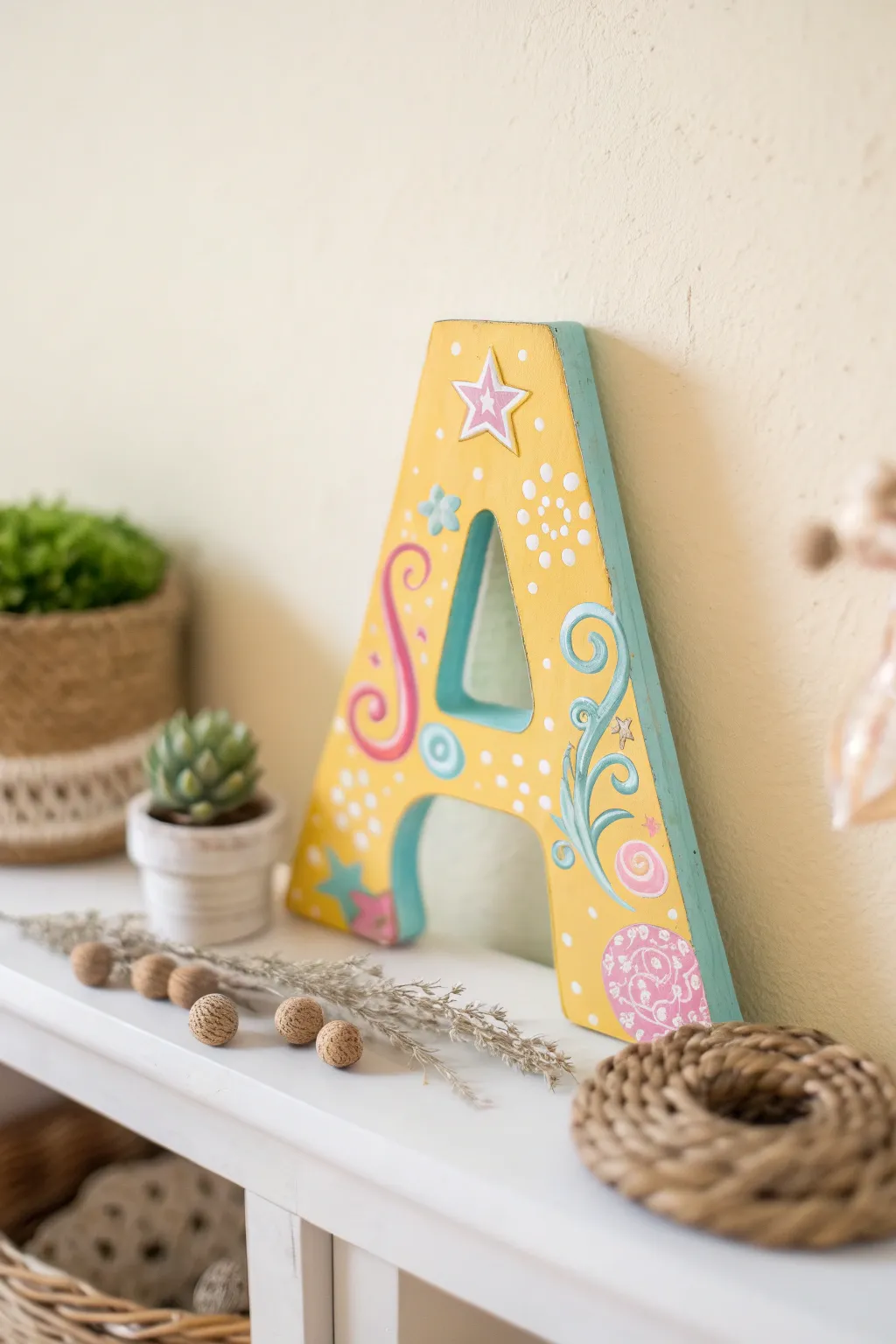 Brighten up your child's room with a whimsical monogram that sparks joy and imagination!