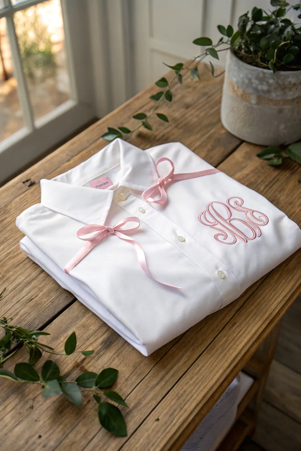 Elevate your style with monogrammed elegance: a touch of bows and ribbons for that perfect feminine flair.
