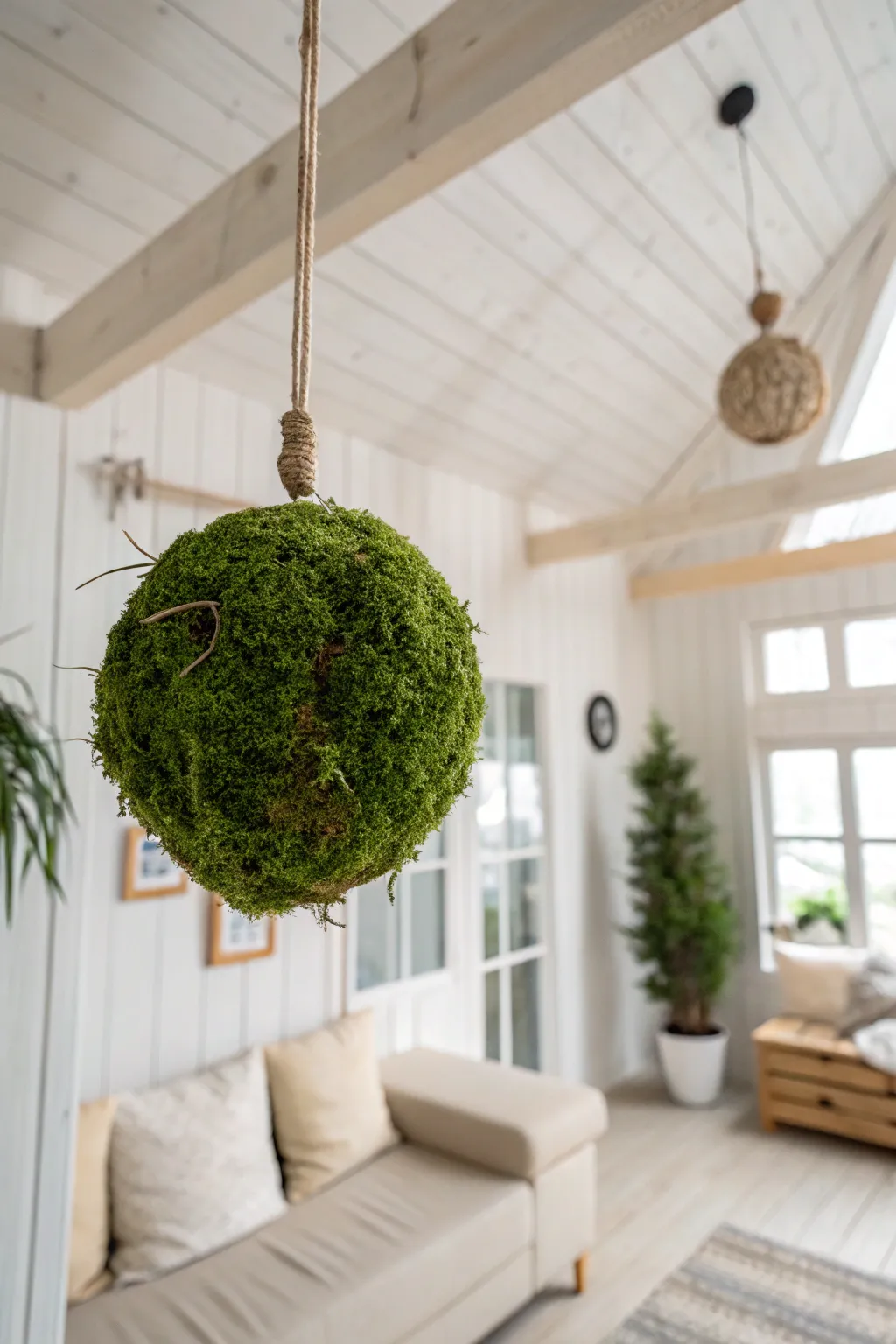 Embrace tranquility with a floating garden effect - the perfect blend of Scandinavian minimalism and boho elegance.
