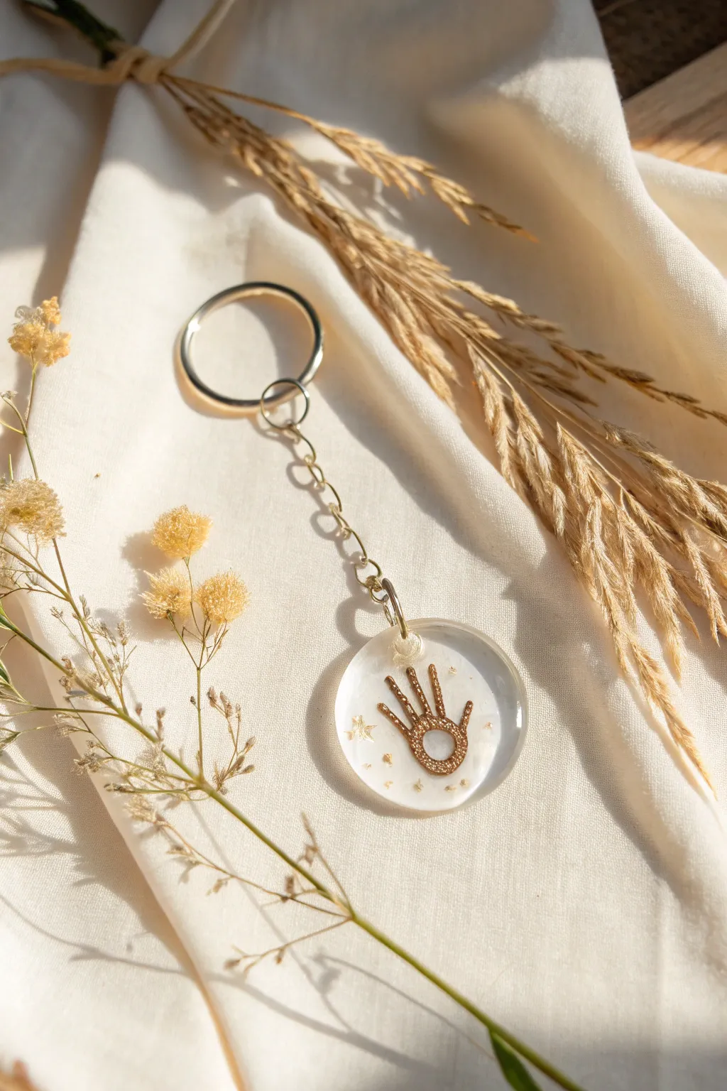 Carry a piece of their heart wherever you go with this charming Handprint Keychain, perfect for Mother's Day.