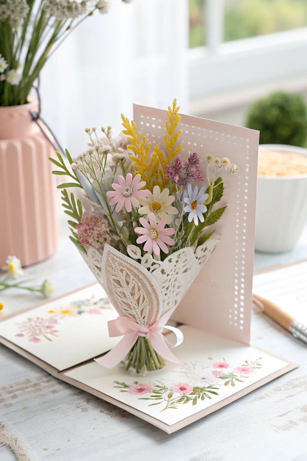 Delight in the elegance of handcrafted pop-up cards this Mother's Day, where simplicity meets creativity.