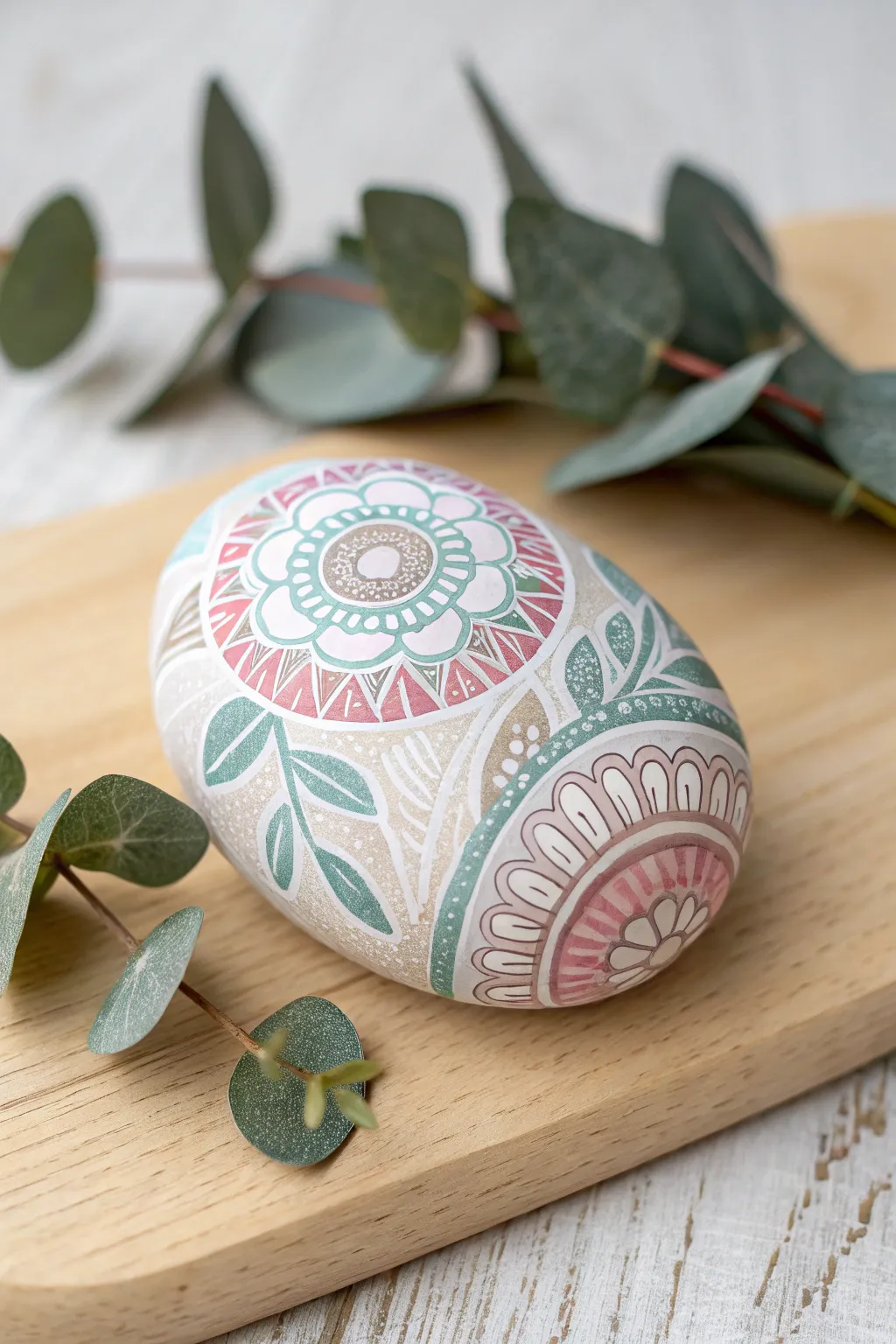 Celebrate Mother's Day with painted stones that tell your family's story through beautiful cultural motifs. 🌿 #HandcraftedBeauty #ScandiBoho