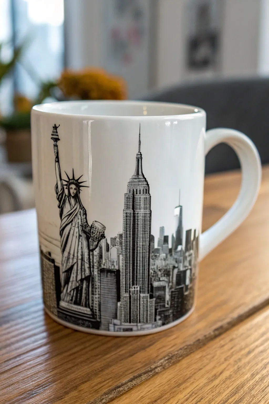 Sip your coffee with a view of the iconic New York skyline; where every sip is a journey.