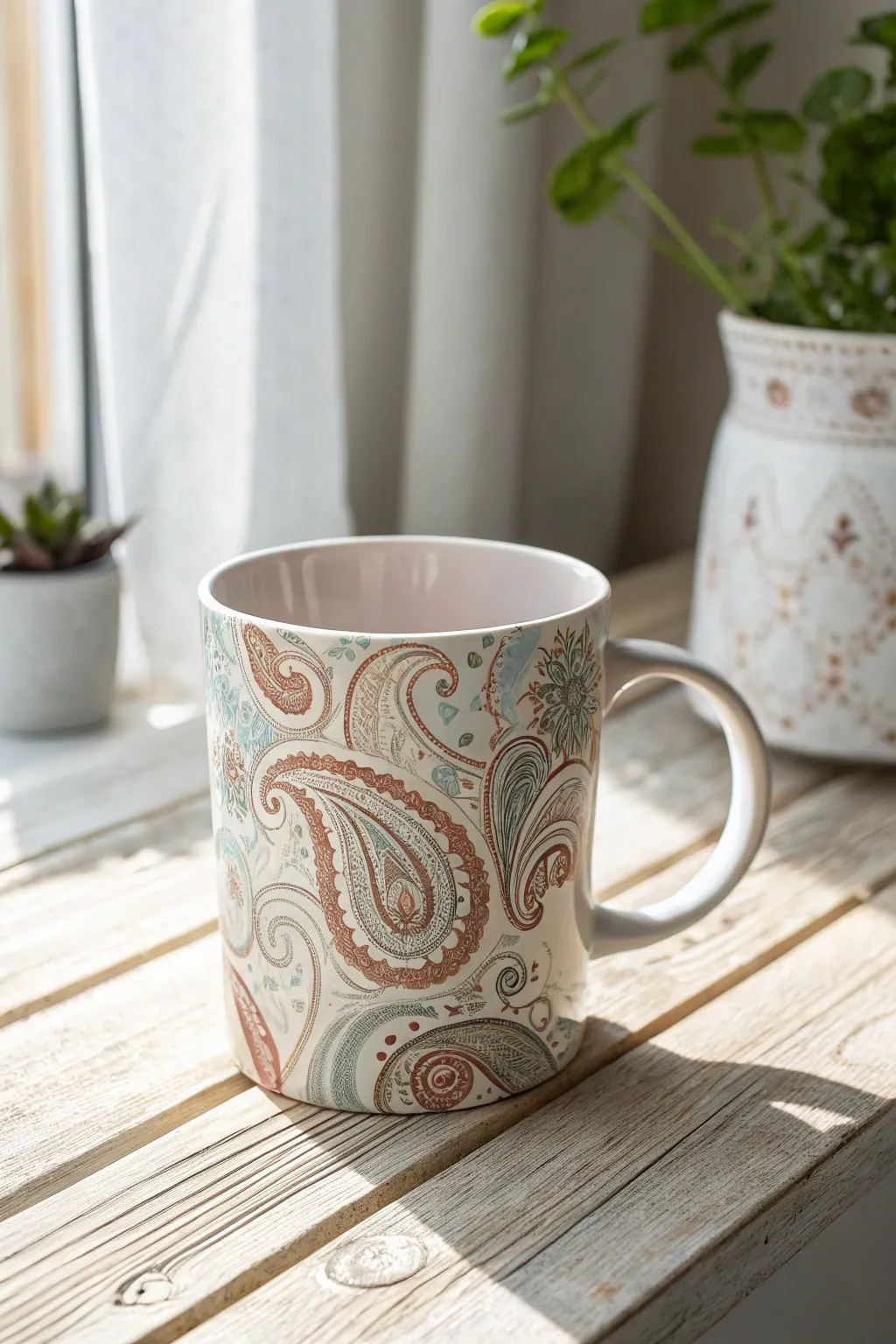 Sip in style with a touch of retro elegance. #PaisleyPerfection #VintageVibes