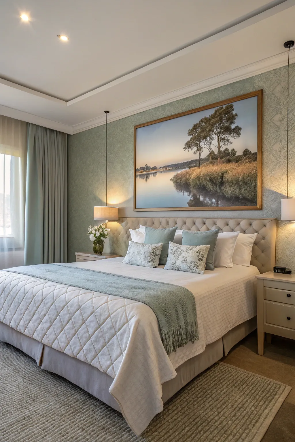 Create a calming atmosphere with reflection paintings.