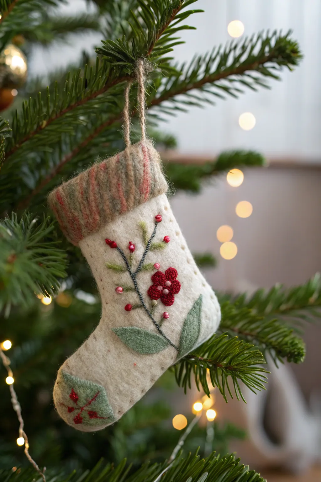 Embrace the charm of handcrafted holidays with these delightful felted stockings.