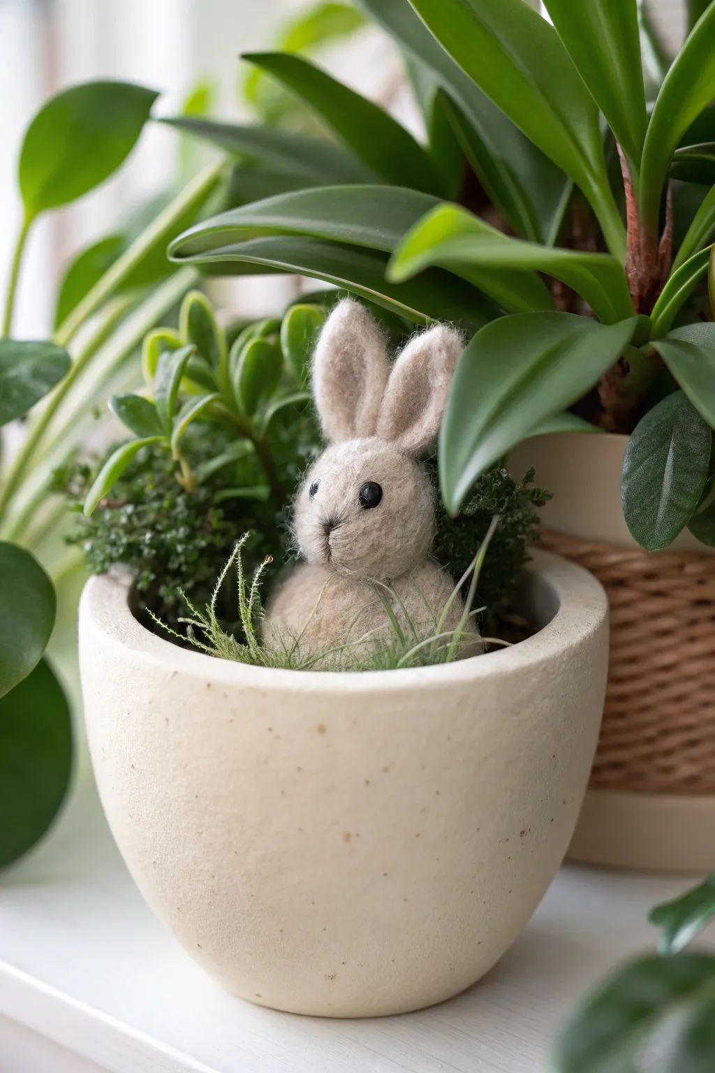 Add a touch of whimsy to your greenery with these adorable felted garden critters!