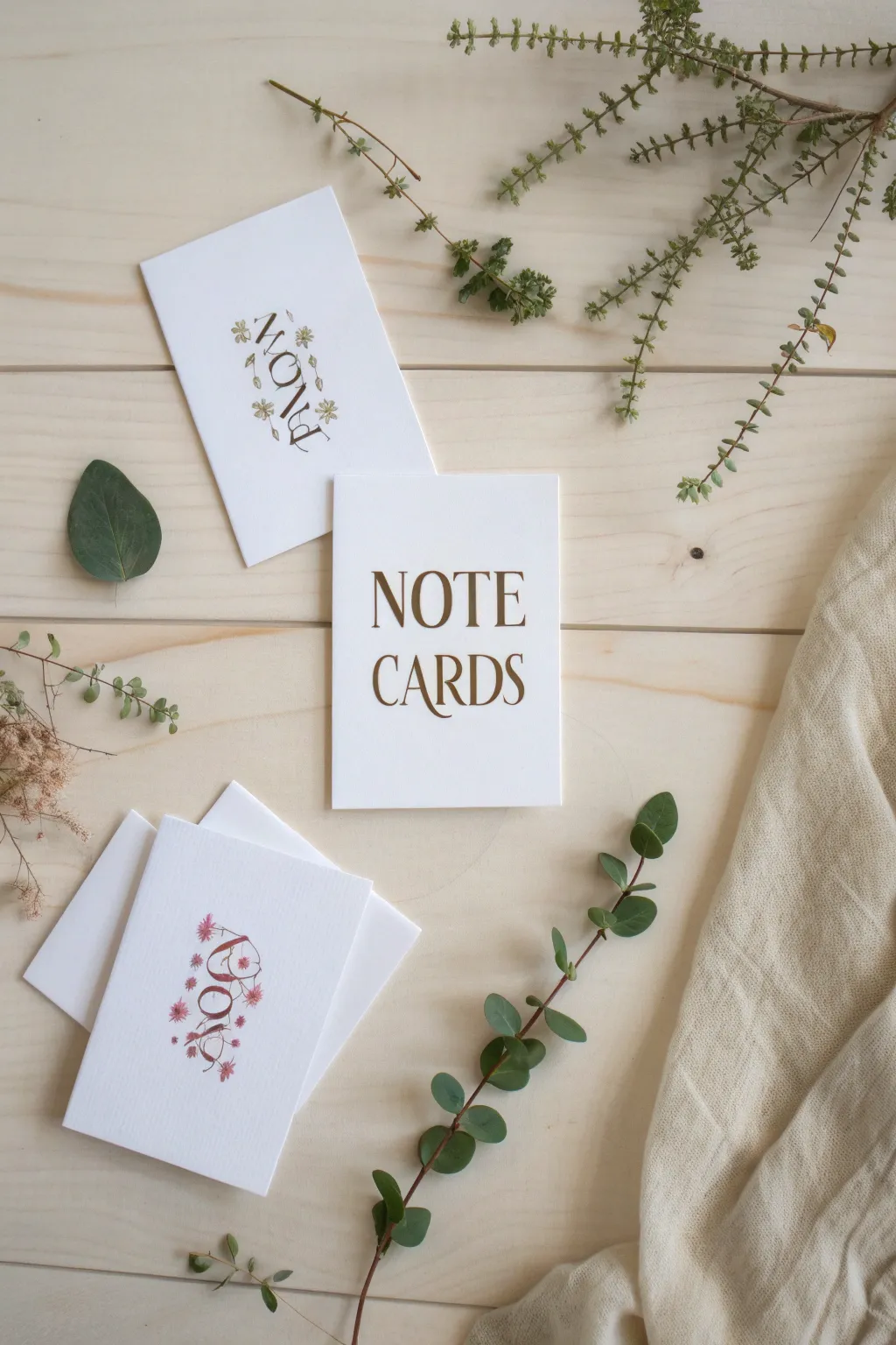Typography Treasures: Elevate your note cards with the art of bold and beautiful letters.