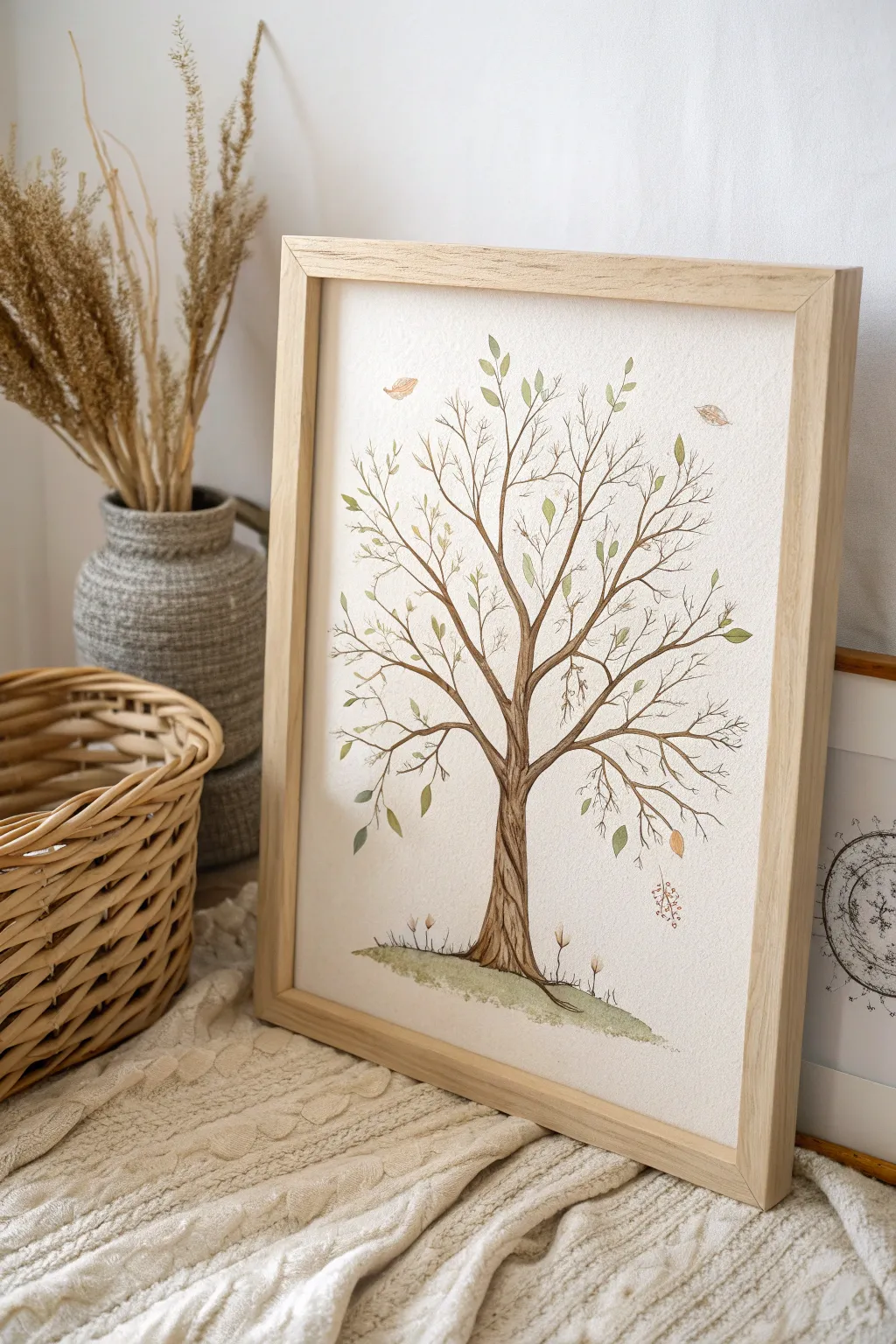 Embrace the art of simplicity with this minimalist tree oil painting, perfect for beginners seeking to capture nature's elegance.