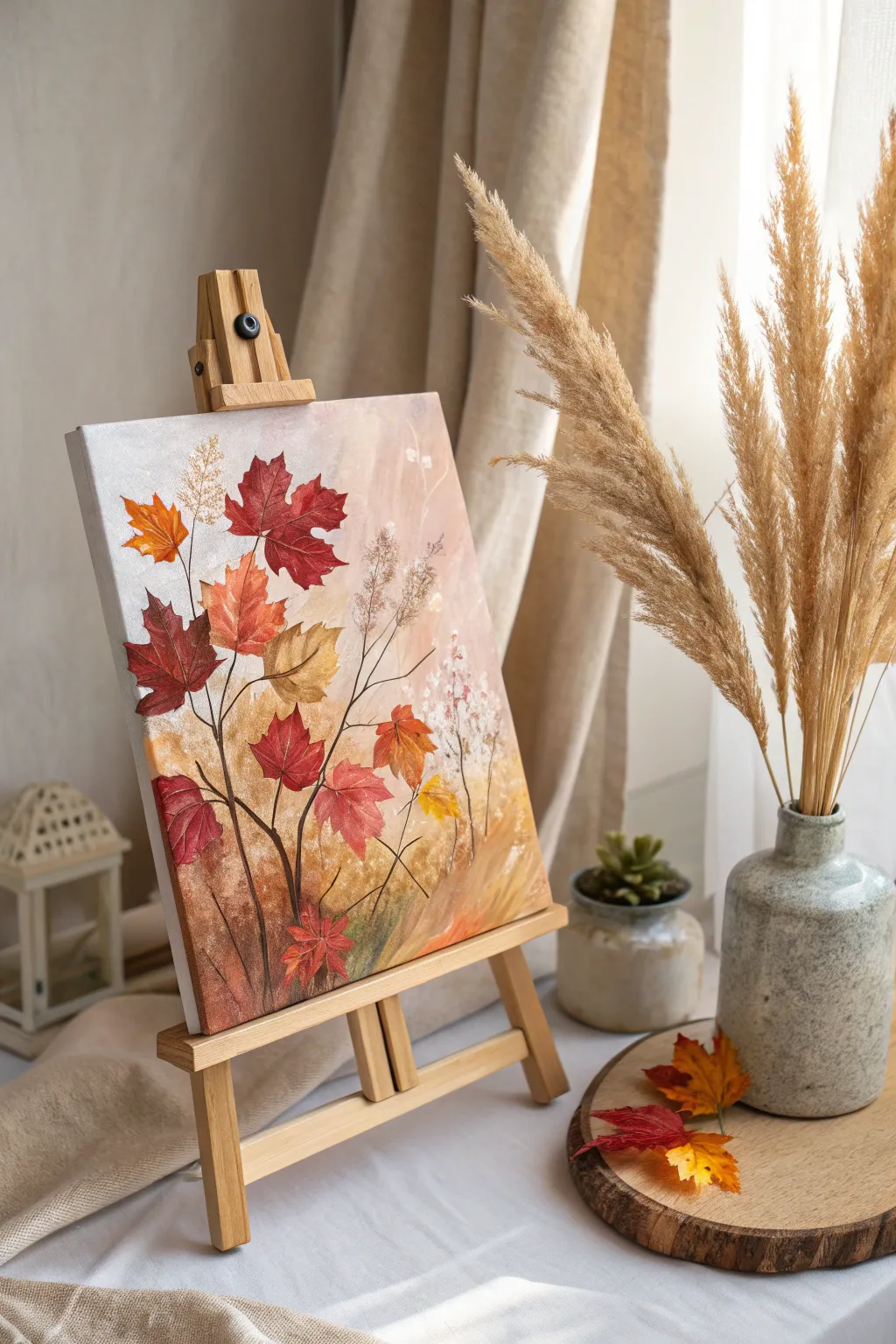 Capture the essence of nature's beauty with seasonal transitions in art. 🍂🌸 #SeasonalArtistry #MinimalistBoho