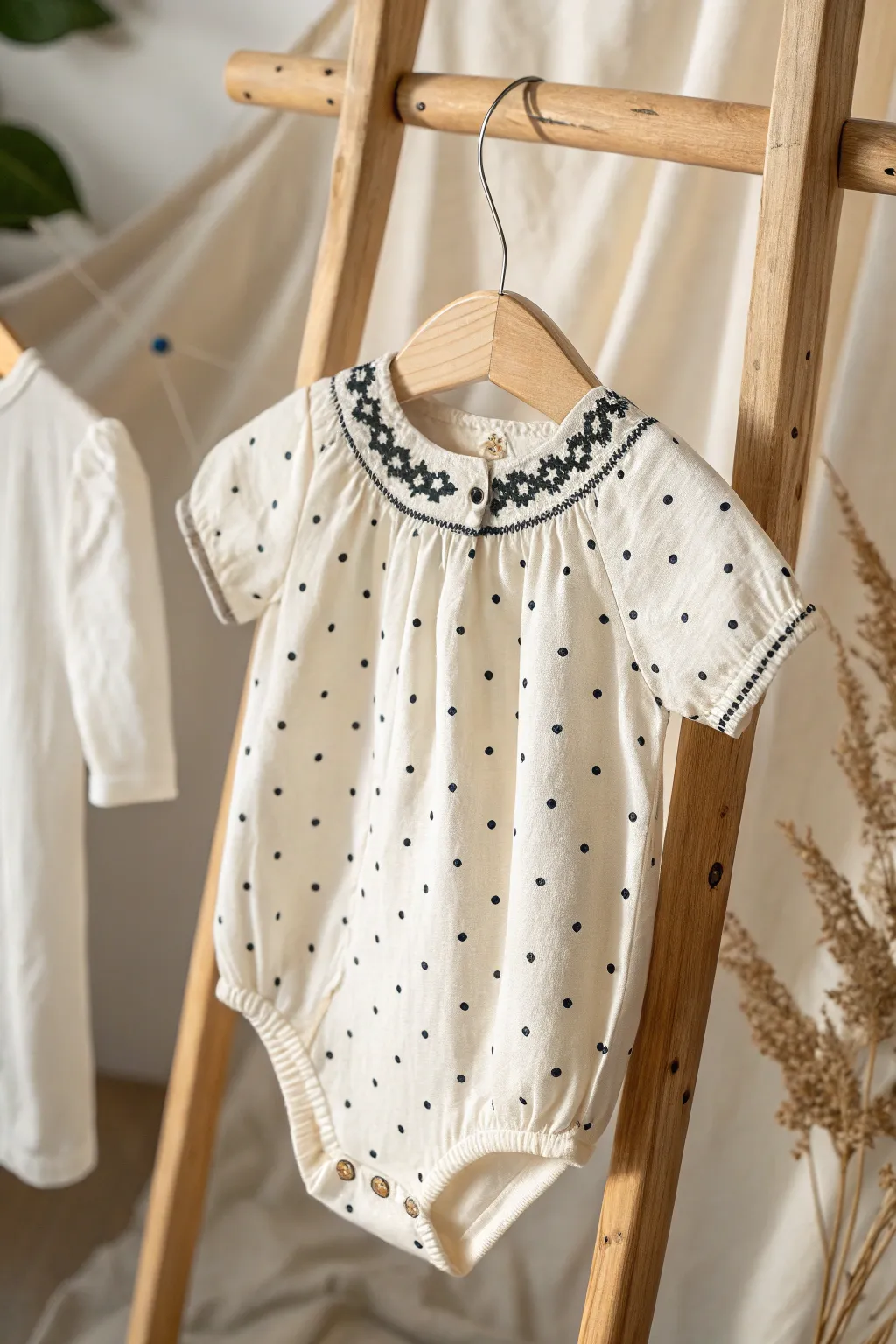 Charming polka dots for your little one's wardrobe — where Scandinavian minimalism meets playful elegance.