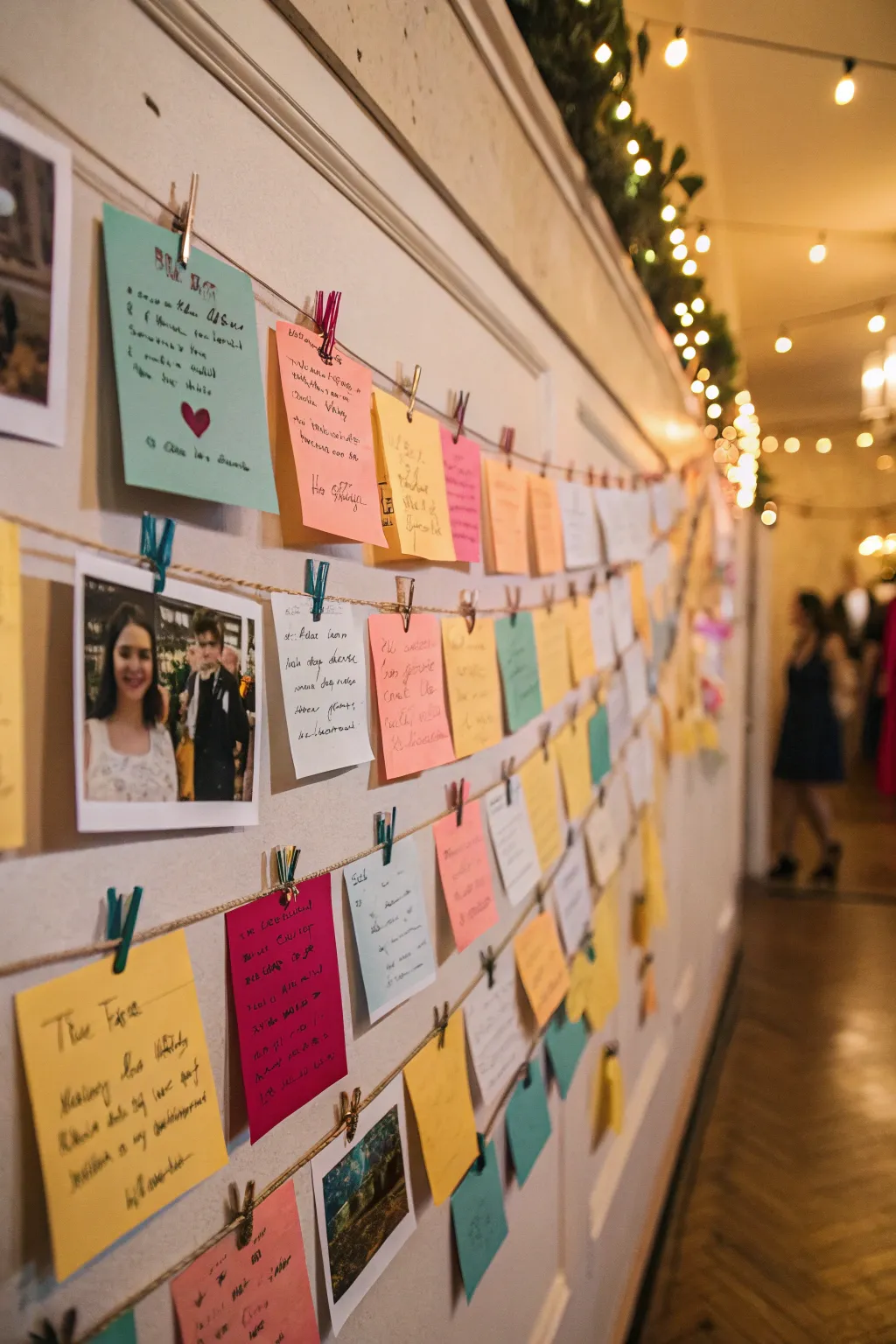 A memory wall that captures the essence of shared experiences.