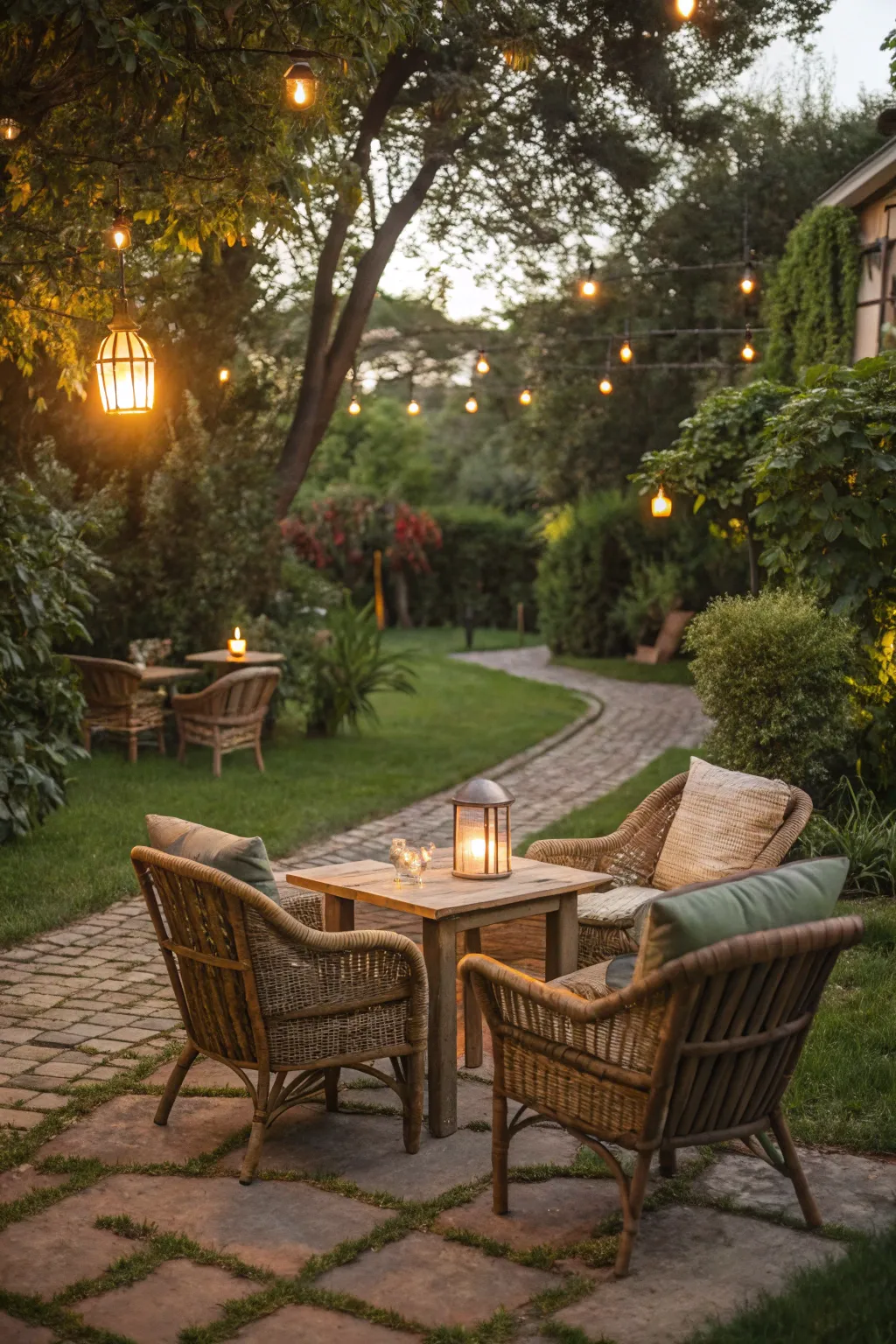 Create a cozy atmosphere with warm earth tones.