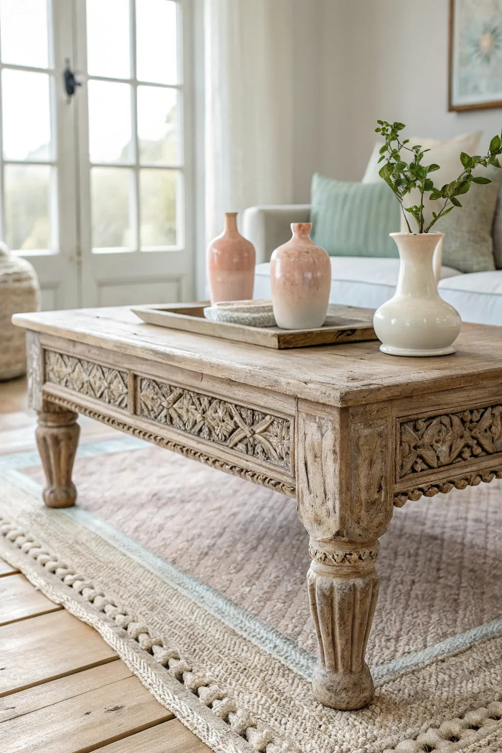 Transform your space with a touch of vintage elegance: Lime wax finish highlights the timeless beauty of wood.