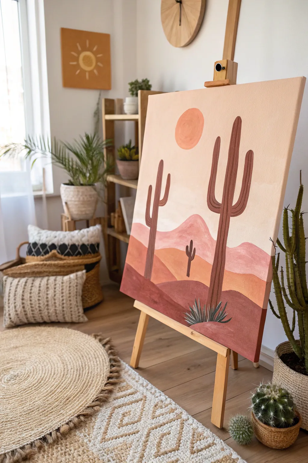 Embrace warmth and simplicity with playful desert landscapes that bring character to your space.
