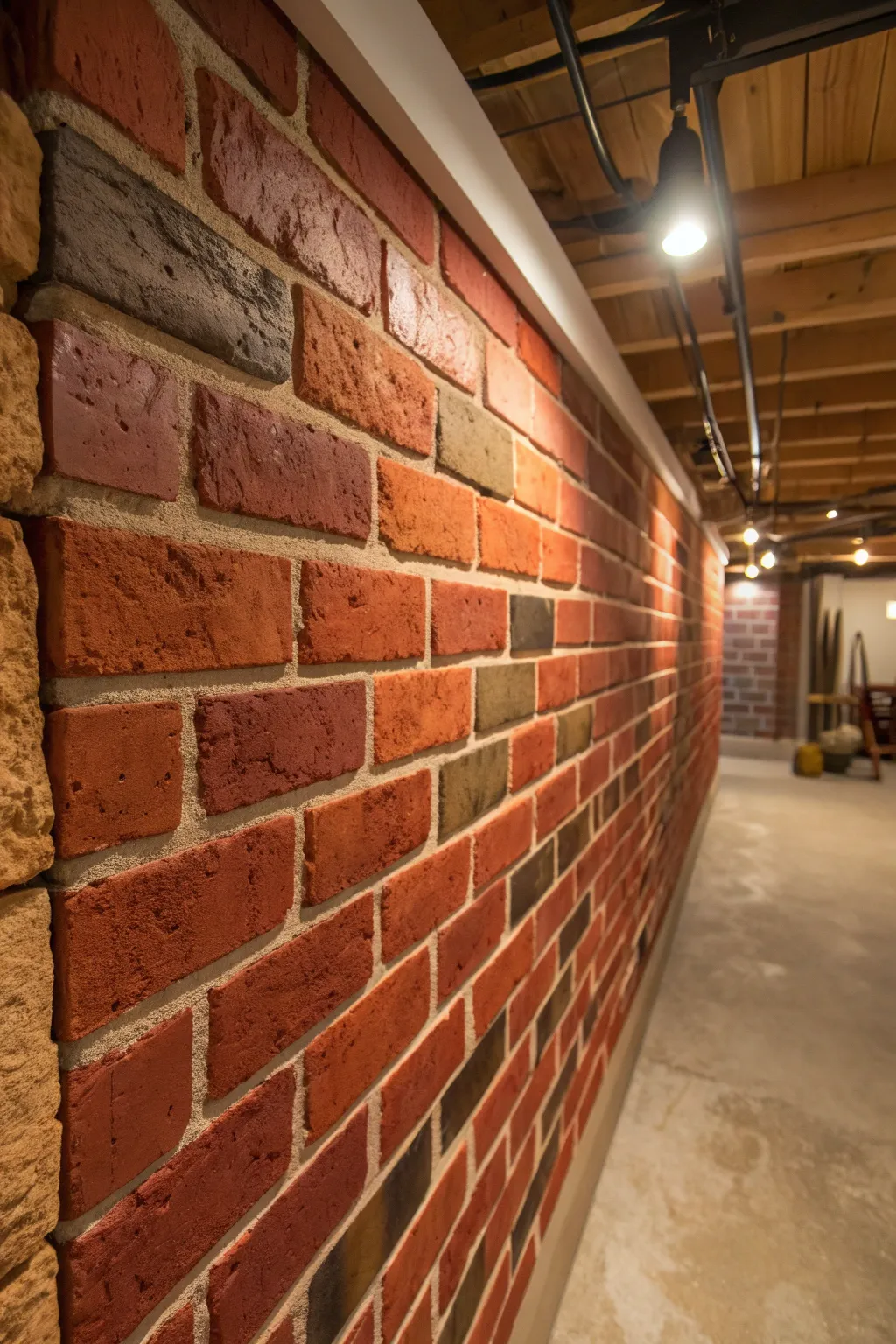 Transform your space with the urban allure of a faux brick wall—effortlessly rustic and undeniably stylish.