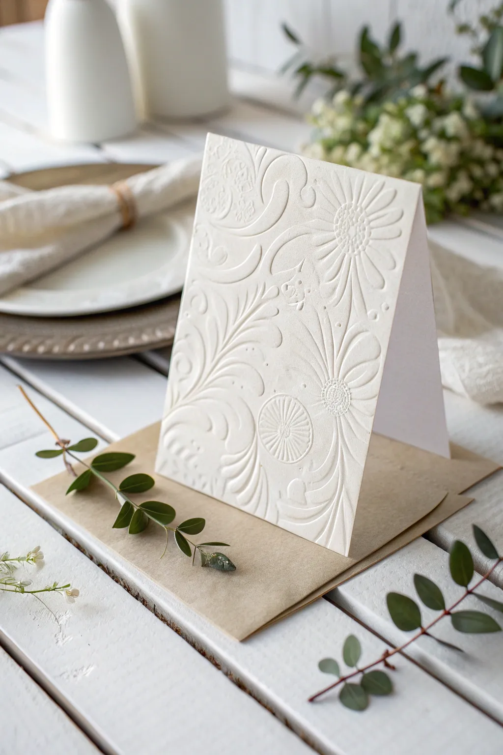 Discover the art of embossed elegance – where simplicity meets luxury.