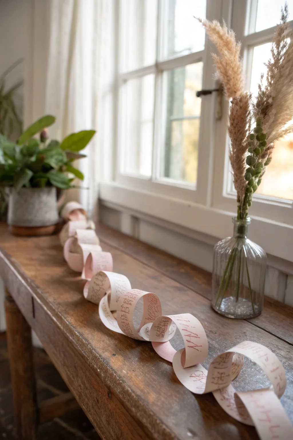 Celebrate life's moments with handcrafted elegance: Discover the charm of personalized paper chains.