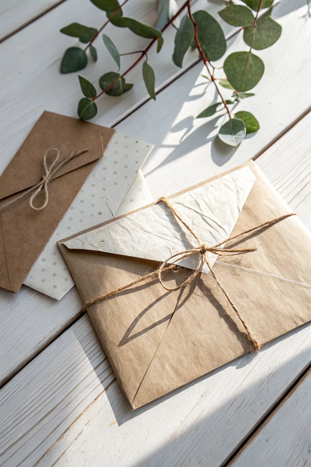 Transform grocery bags into charming envelopes that add a personal touch to your letters.