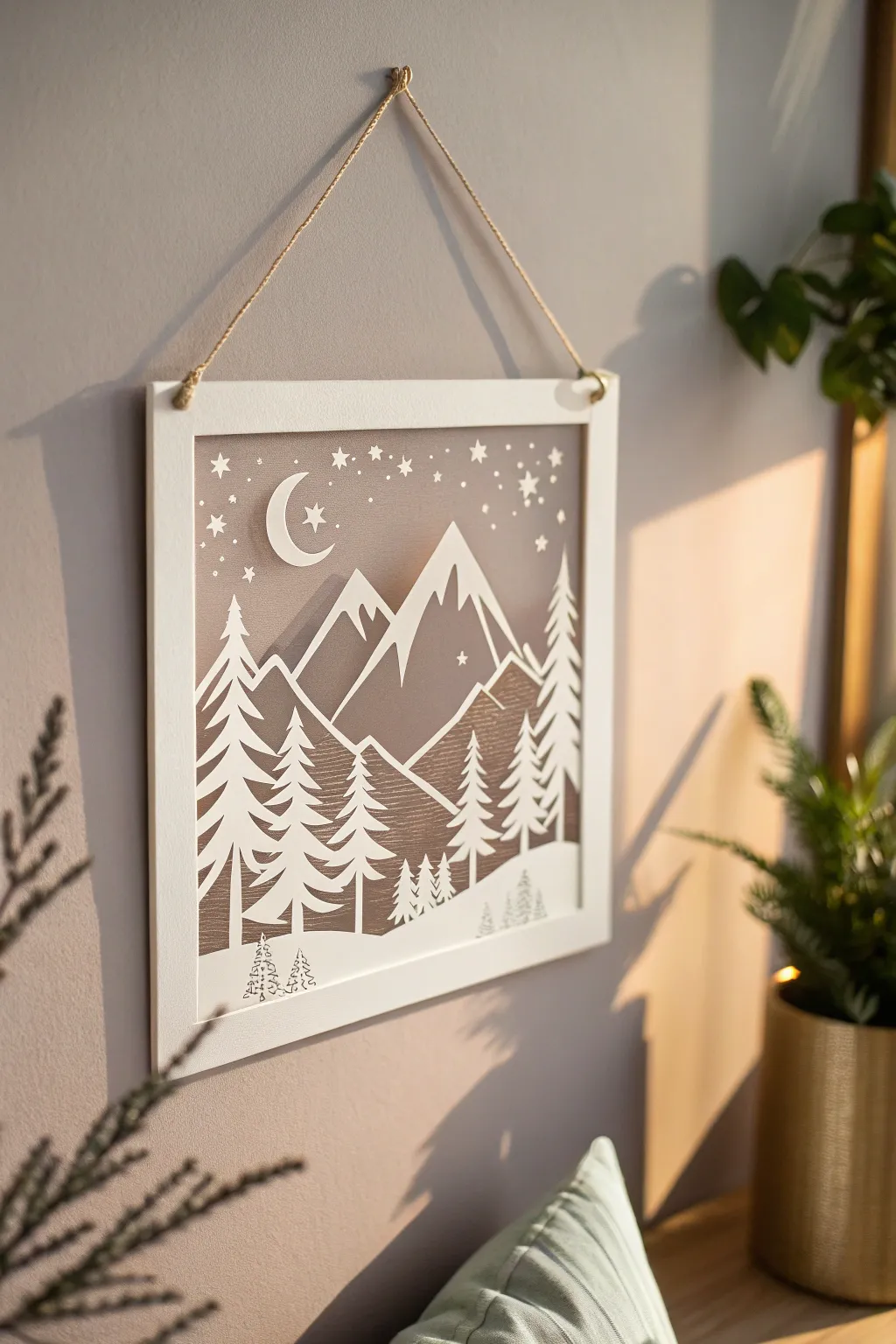 Transform your space with the timeless elegance of paper cut silhouettes. 🌙✨