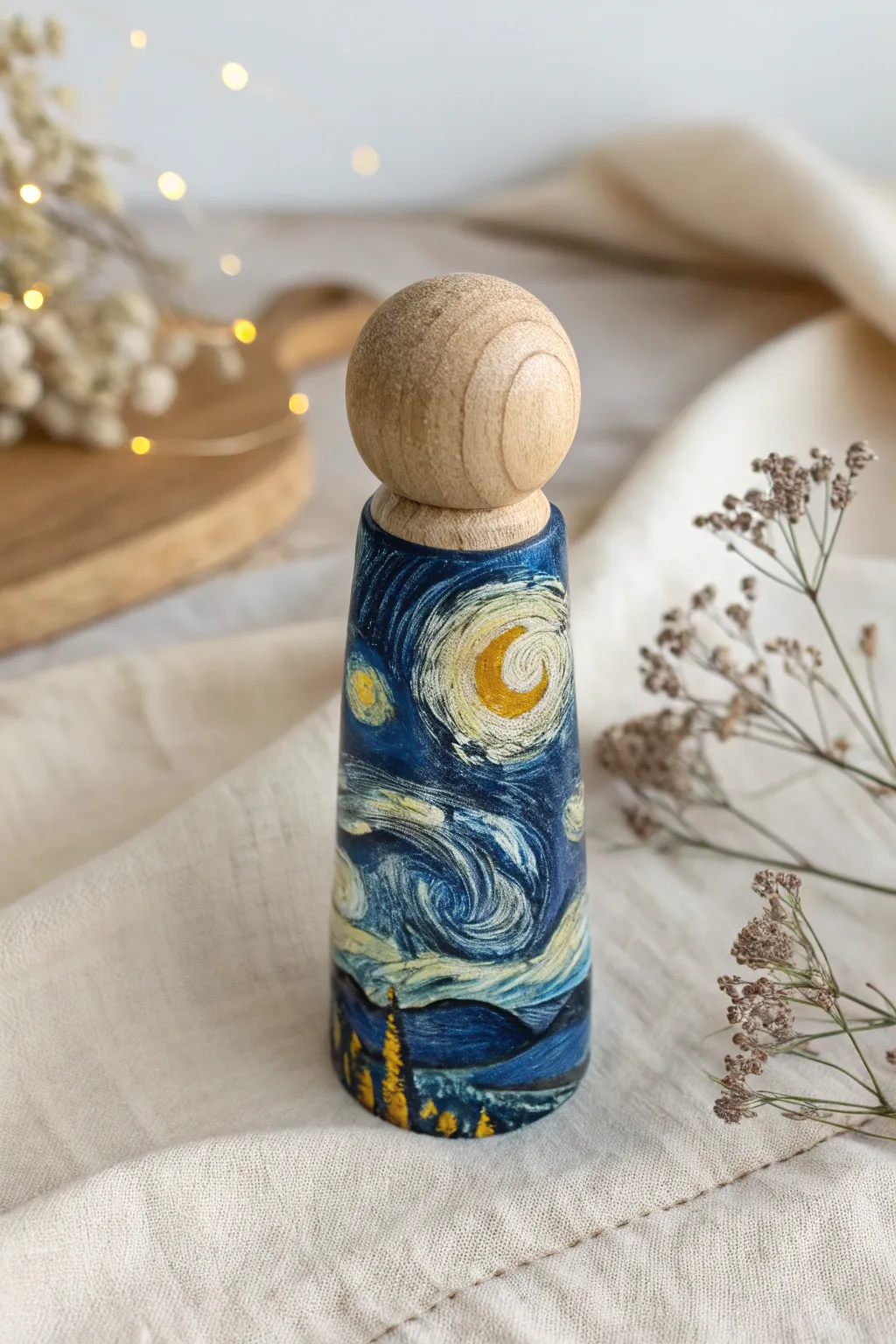 Transforming masterpieces into miniature art - discover the beauty of peg doll painting!