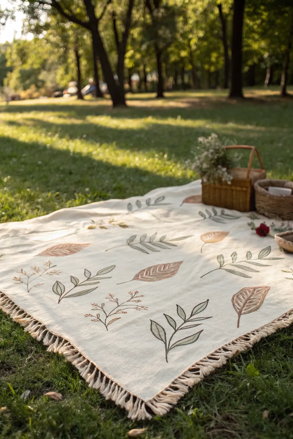 Embrace the wild beauty with nature-inspired picnic blanket designs.