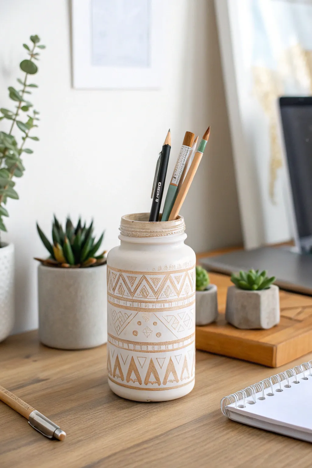 Transform clutter into chic with this minimalist desk organizer idea!