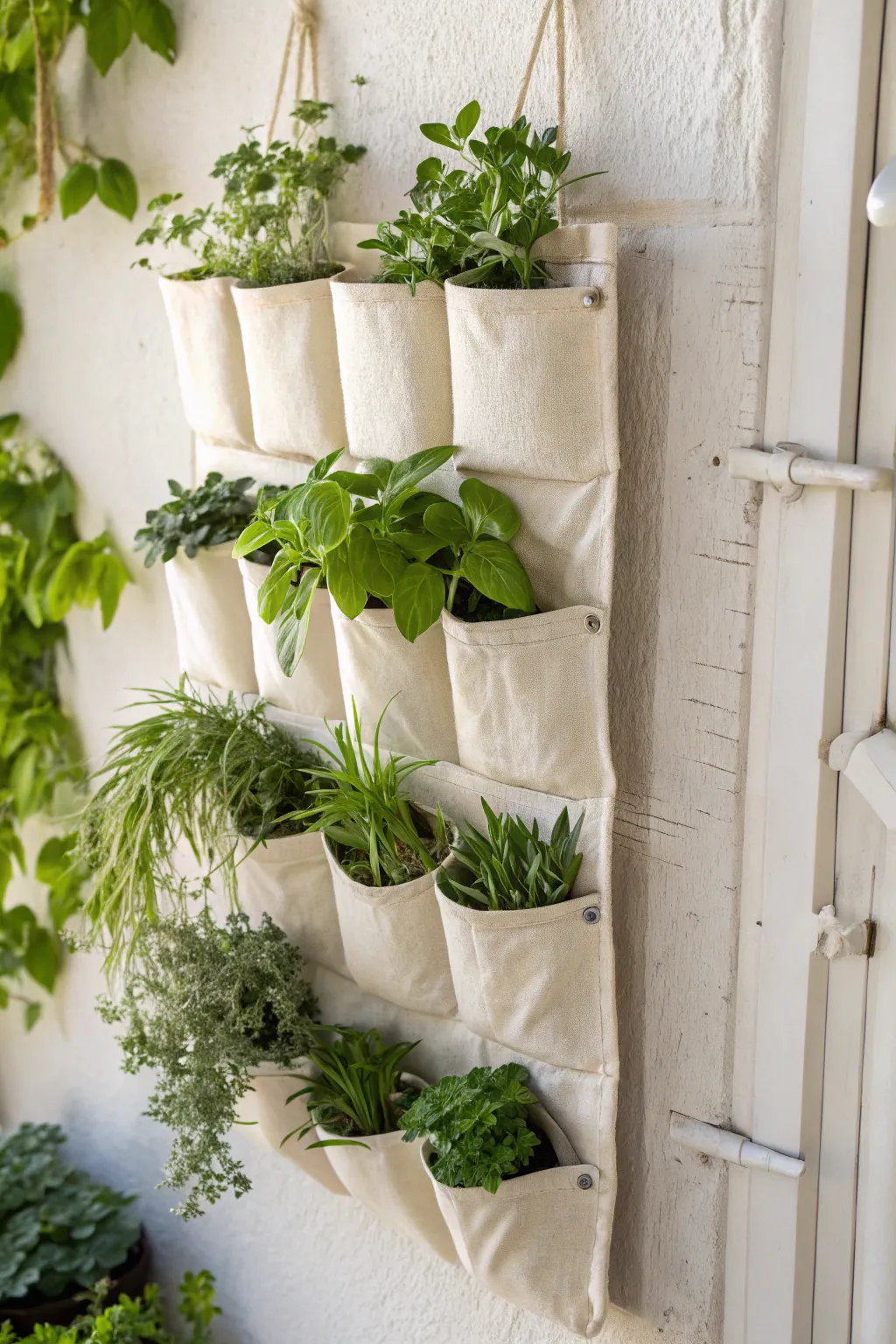 Elevate your greenery with this minimalist vertical garden idea!