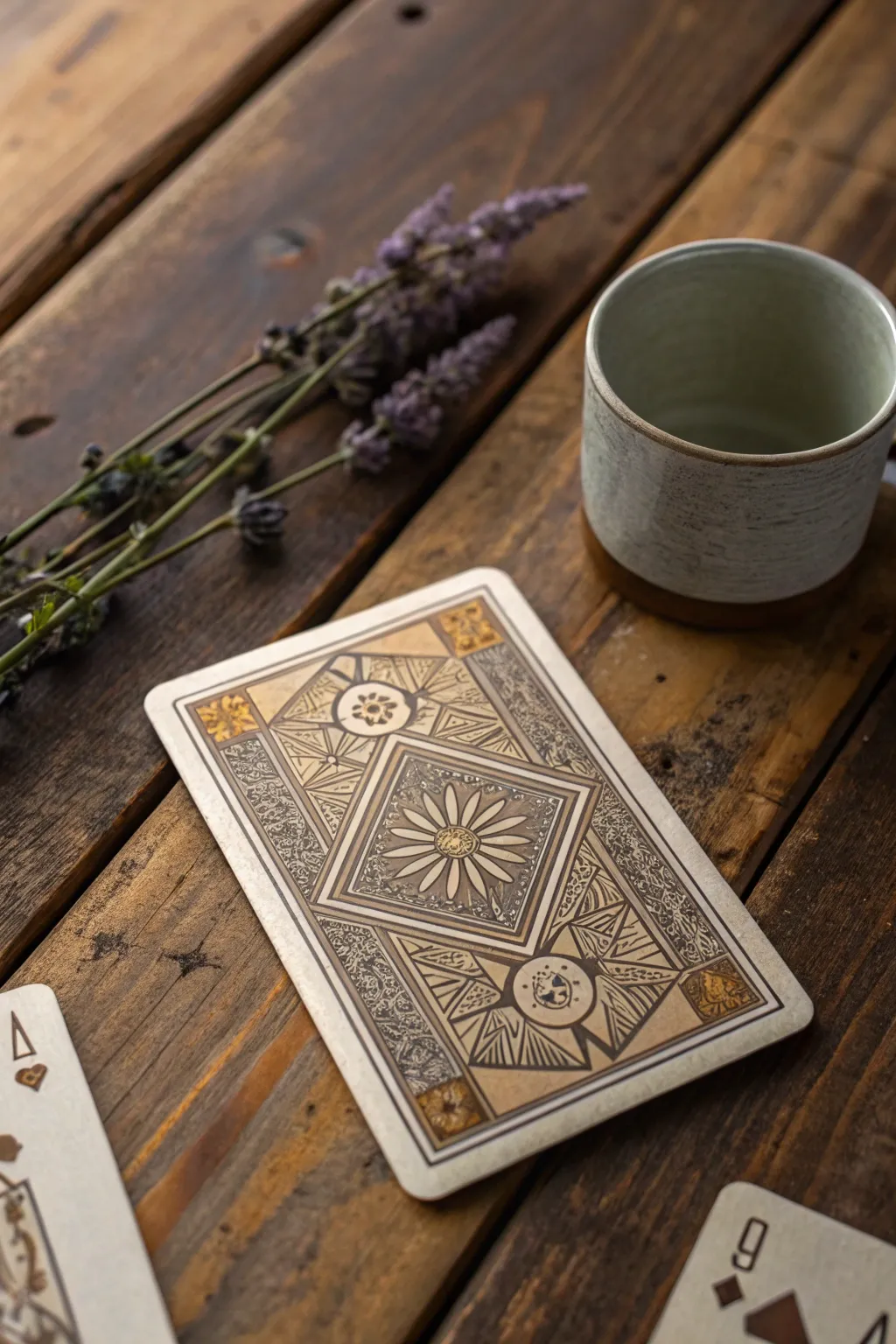 Embrace the elegance of the past with art deco-inspired playing cards.