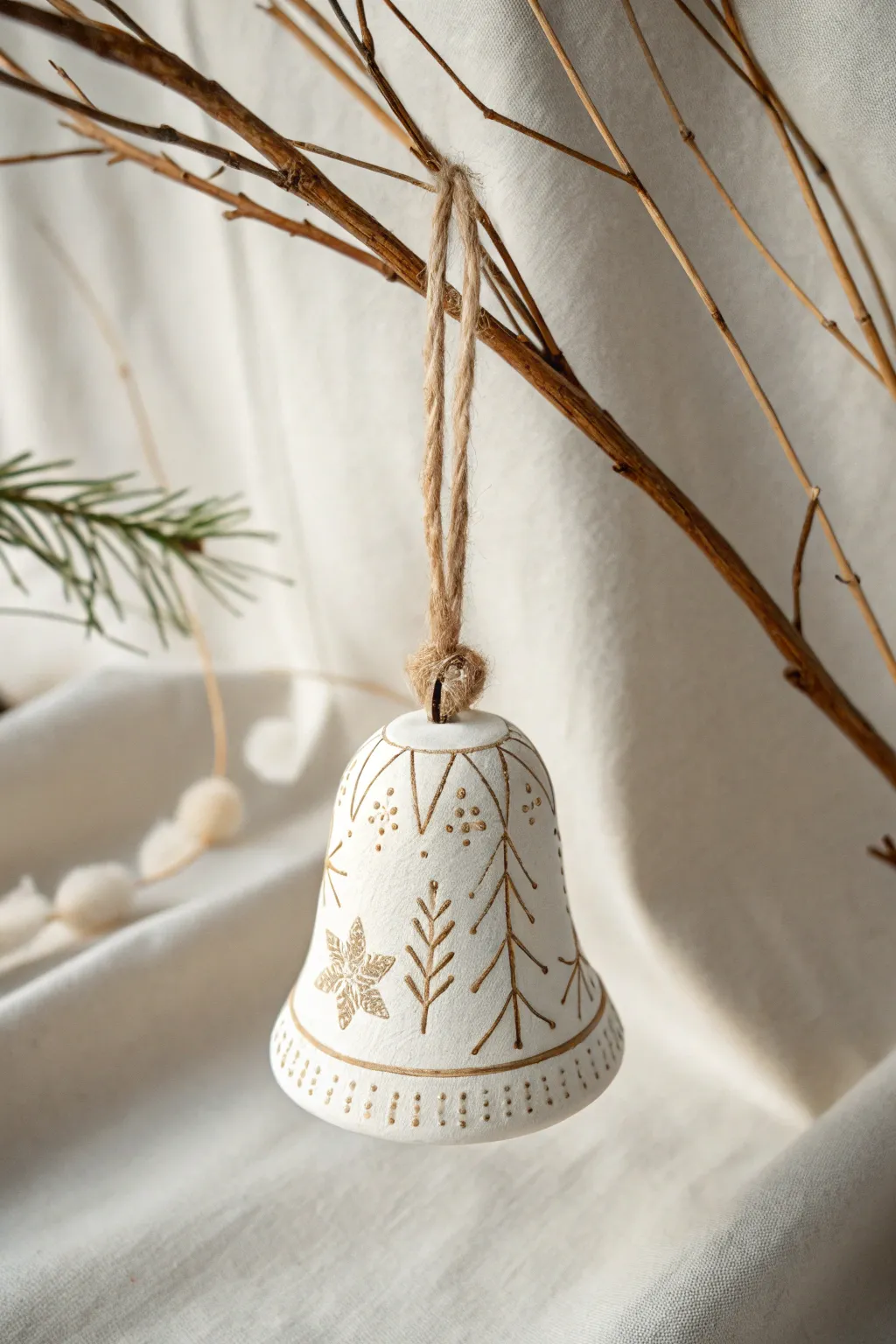 Celebrate the holidays with the simple elegance of handcrafted polymer clay bells.
