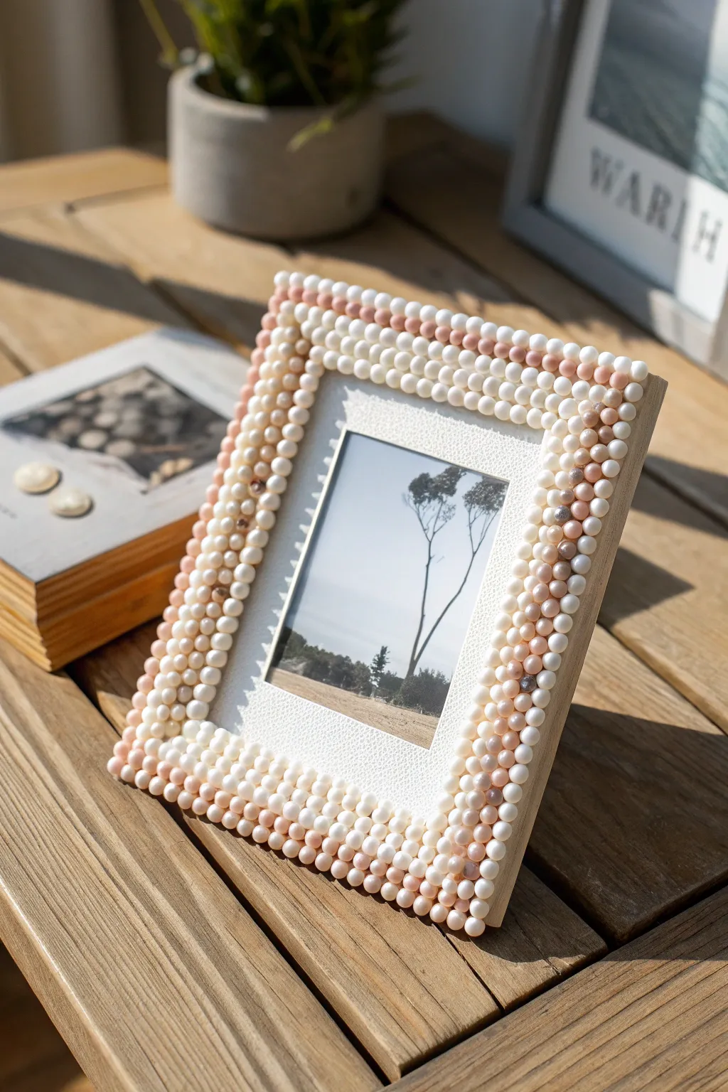 Elevate your memories with bead-embellished frames that blend minimalist elegance with boho charm.