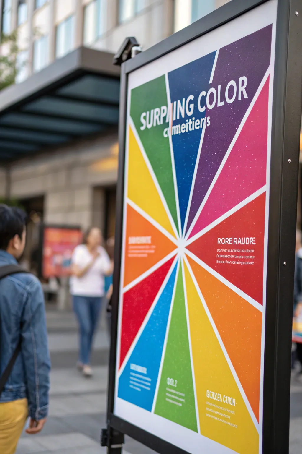 Surprising color combinations add energy to this poster design.