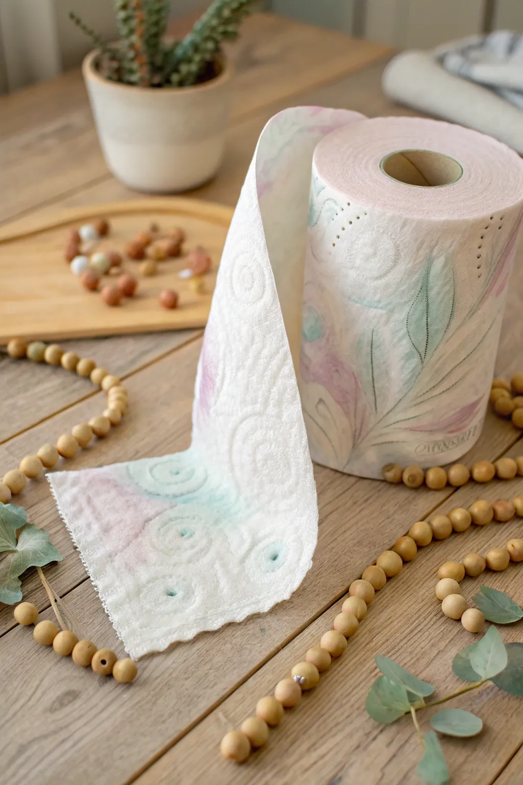 Unleash creativity with paper towel art - a blend of color, simplicity, and natural beauty.