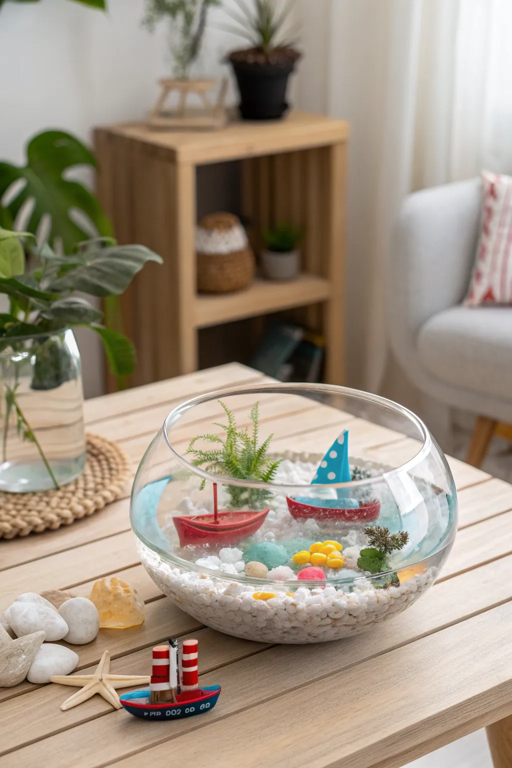 Dive into the wonders of a Mini Water World, where simplicity meets the beauty of the ocean.