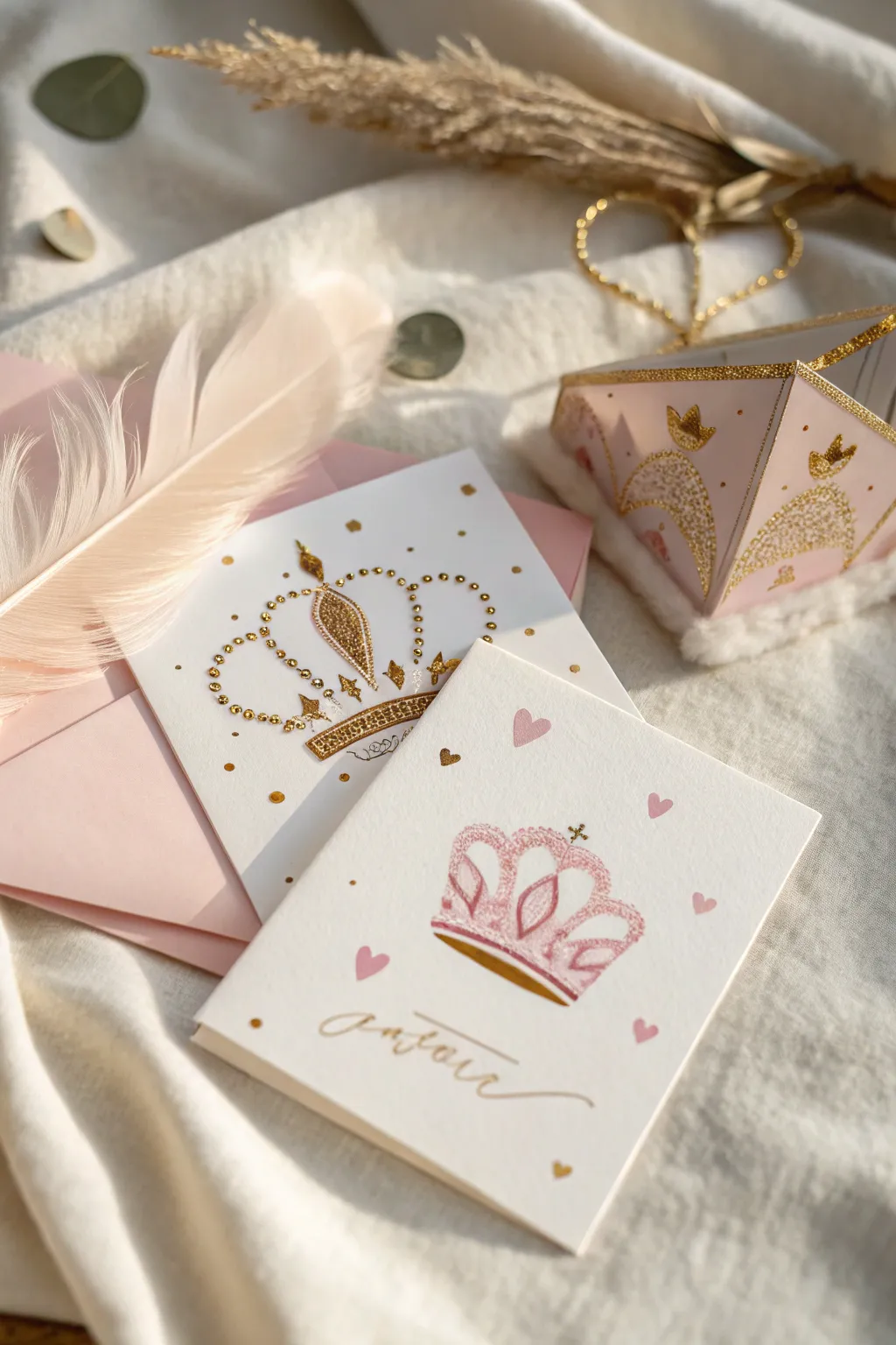 Craft your own fairytale with these elegant princess-themed cards, perfect for adding a touch of royalty to any occasion.