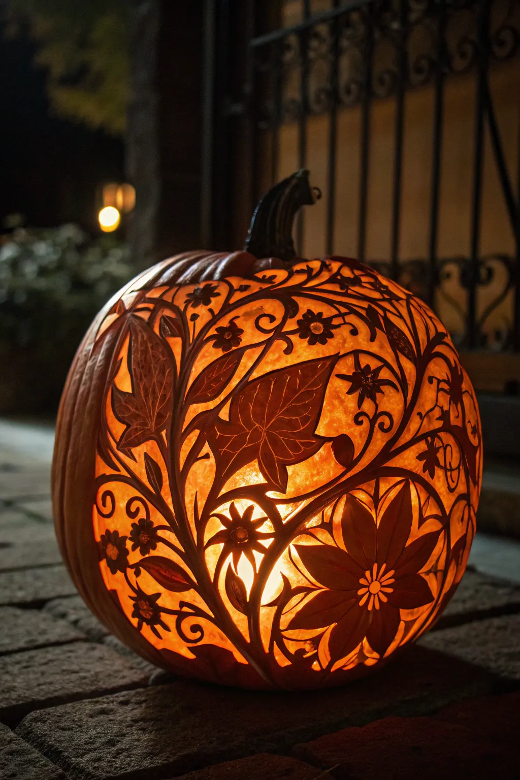 Transform your pumpkin into a glowing lantern masterpiece, perfect for a striking autumn display.