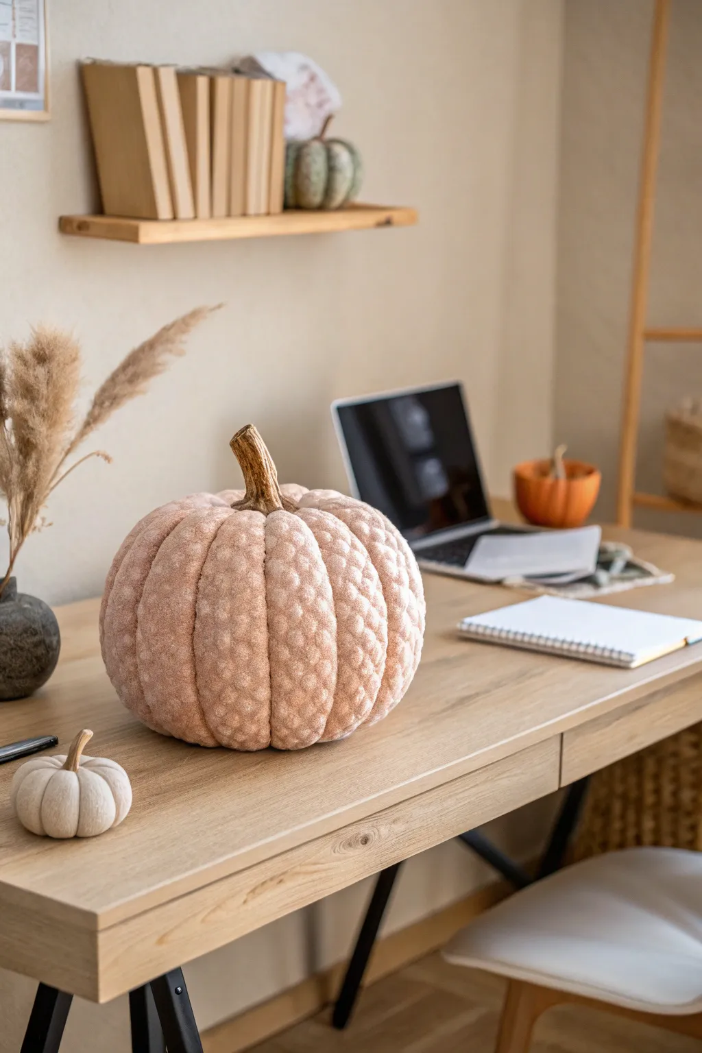 Embrace the charm of handmade with this bubble wrap pumpkin, blending minimalist elegance with boho flair.