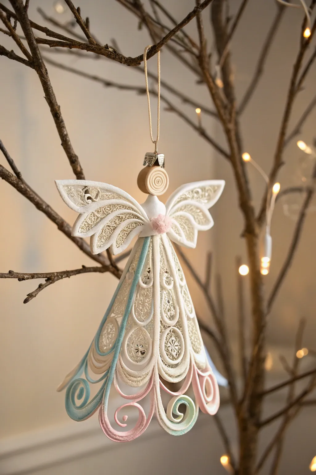 Embrace the holiday spirit with handcrafted quilled angel ornaments that blend minimalism and elegance.
