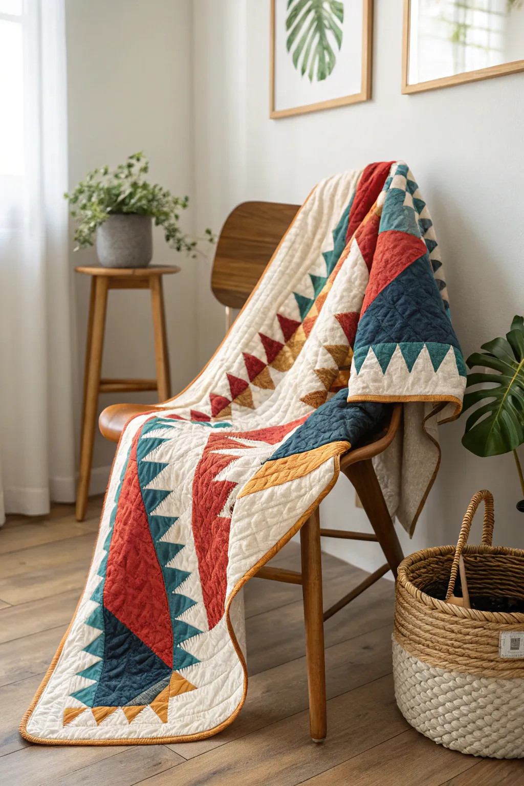Embrace the elegance of diagonal drama with vibrant prints that transform your space.
